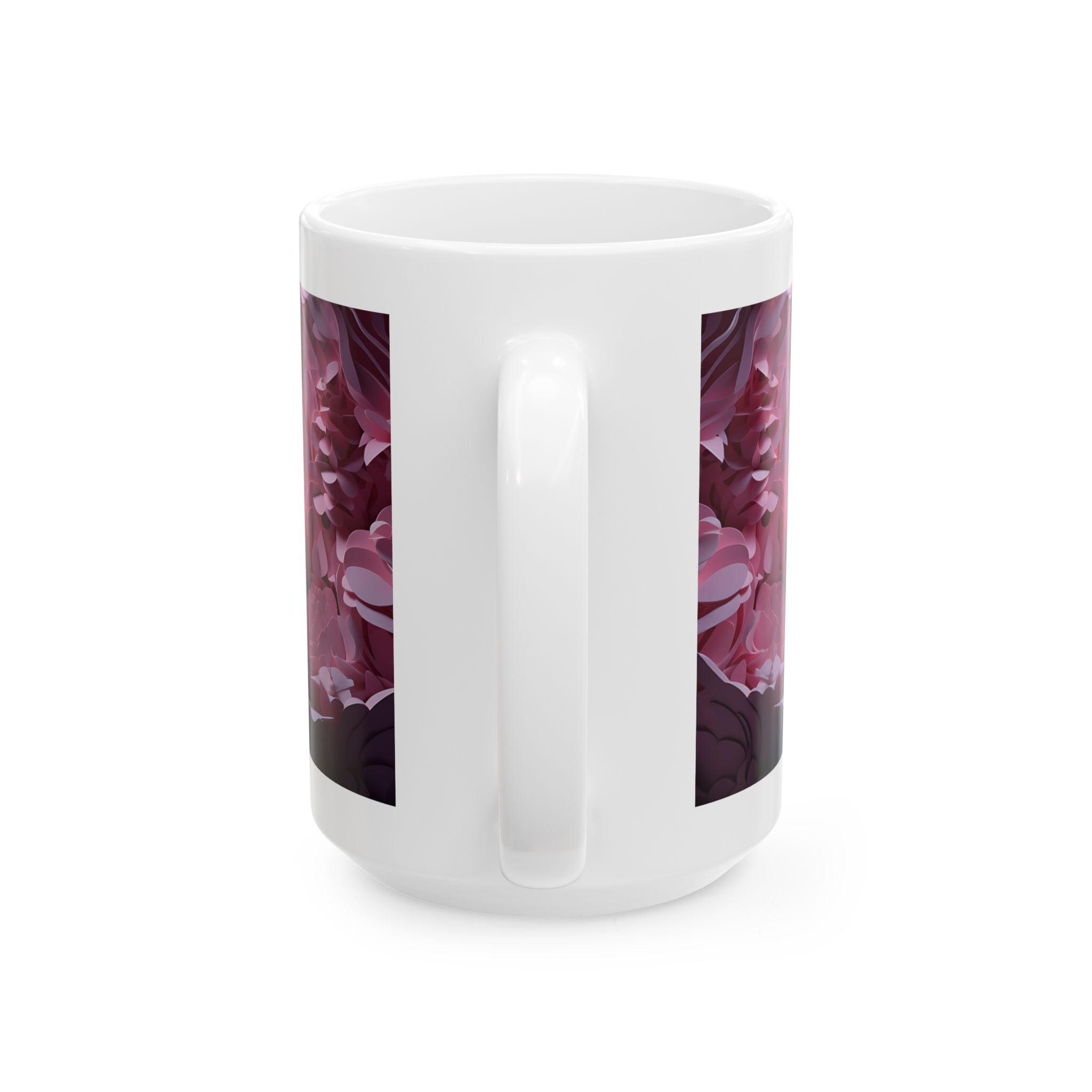 Pink Butterfly Illustration Mug | Floral Nature Ceramic Coffee Cup, Mother's Day Sale