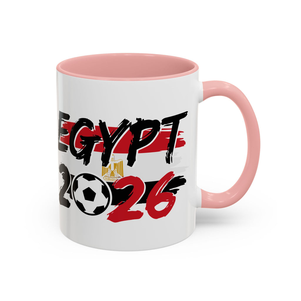 Egypt 2026 Soccer World Cup Accent Coffee Mug | Egypt 2026 Football Flag Design, Soccer World Cup 2026, Gift for Dad