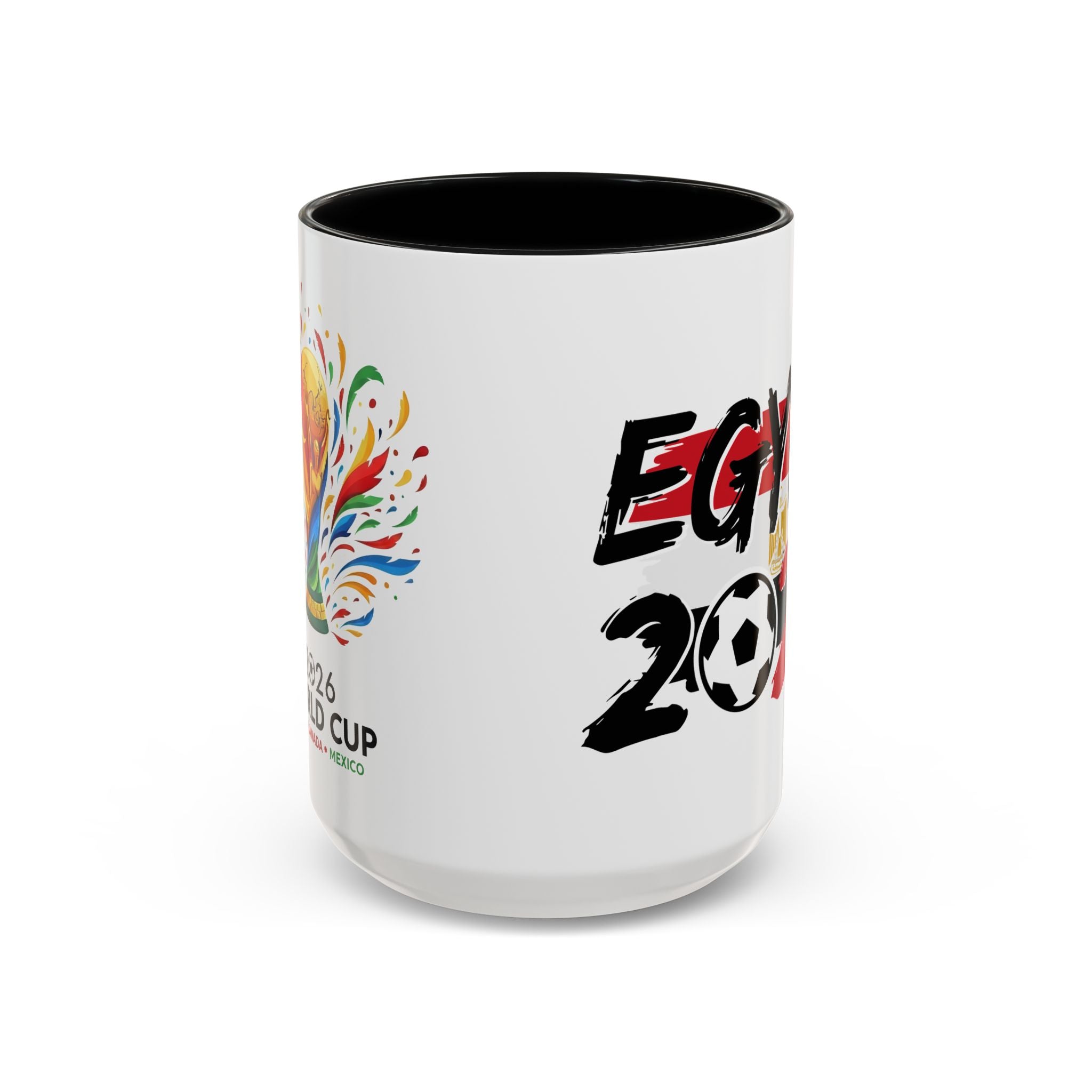 Egypt 2026 Soccer World Cup Accent Coffee Mug | Egypt 2026 Football Flag Design, Soccer World Cup 2026, Gift for Dad
