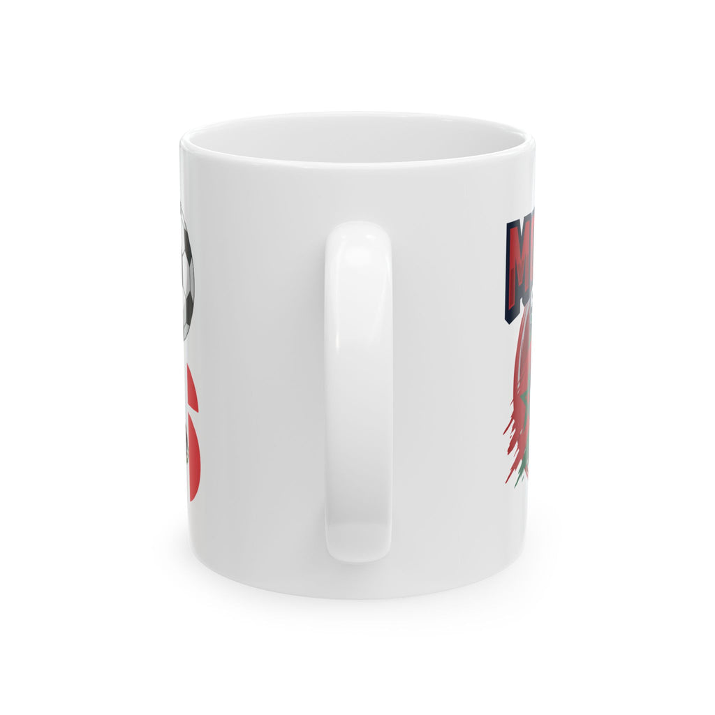 Morocco Soccer Crest Mug | Soccer Ball, World Cup 2026 Coffee Mugs, Morocco Fan ,Gift For Dad
