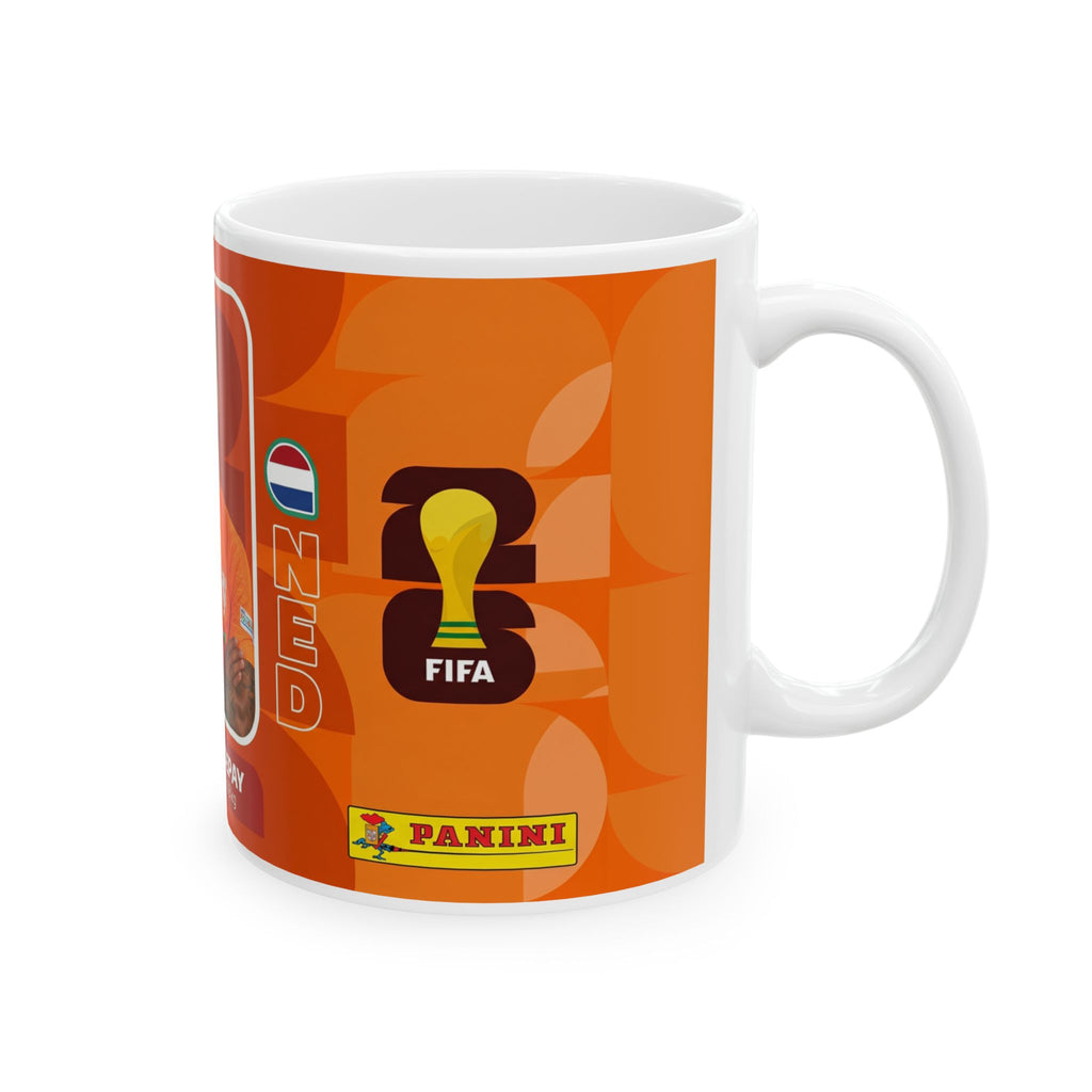 Netherlands Soccer Player Memphis Depay Mug —  Ceramic Coffee Cup (11oz/15oz), World Cup 2026 Mugs