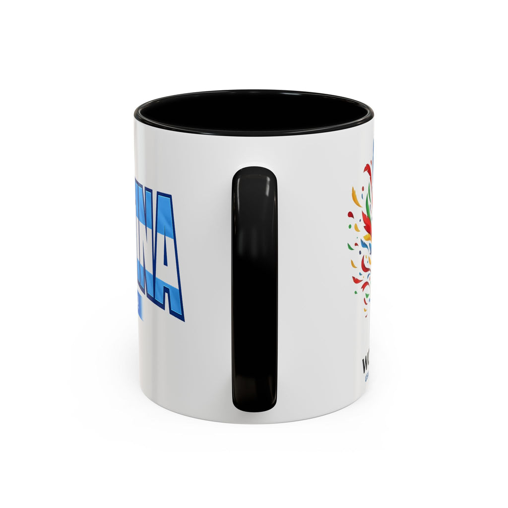 Argentina Vamos Argentina Mug | Accent Coffee Mug, Flag Text Design