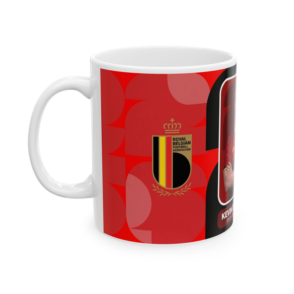 Belgium Soccer Player Kevin De Bruyne Ceramic Mug — Soccer Fan Gift (11oz/15oz), World Cup 2026 Mugs