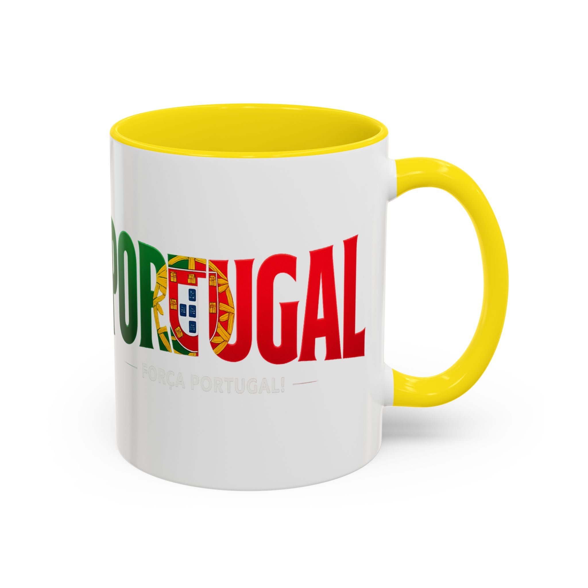 Portugal flag lettering Accent Coffee Mug | Portugal souvenir mug, Soccer World Cup 2026, Gift for Dad