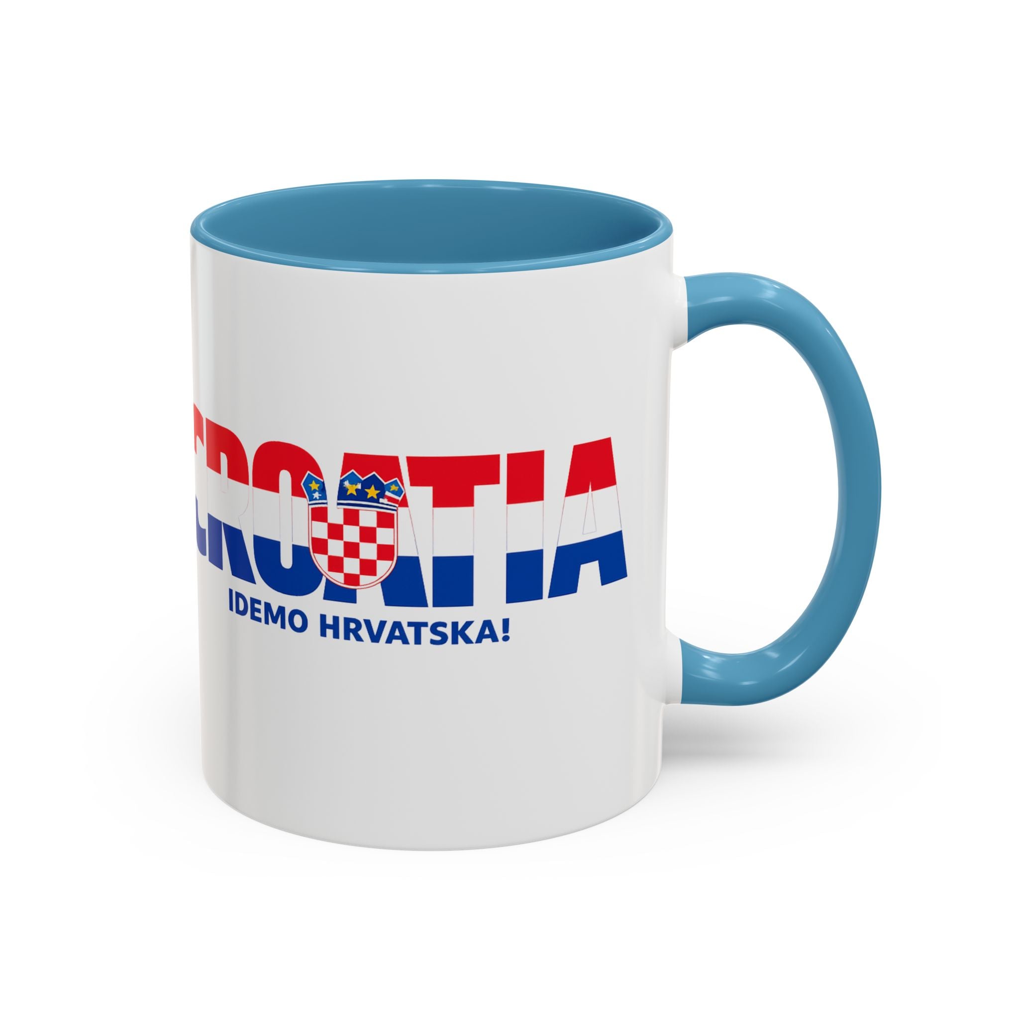 Croatia Flag Logo Accent Coffee Mug | Croatian Pride 11oz 15oz, World Cup 2026, Gifts for Dad