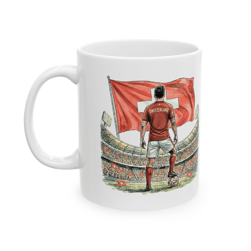 Switzerland World Cup 2026 Mug, Soccer Fan Gift, Switzerland Flag, Ceramic Coffee Cup