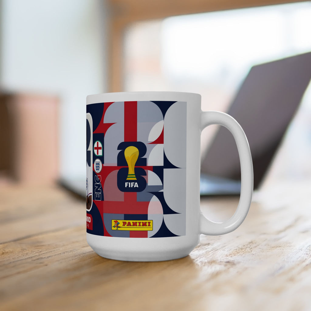 England Soccer Player KobbIe Mainoo Mug — Ceramic Coffee Cup (11oz/15oz), World Cup 2026 Mugs
