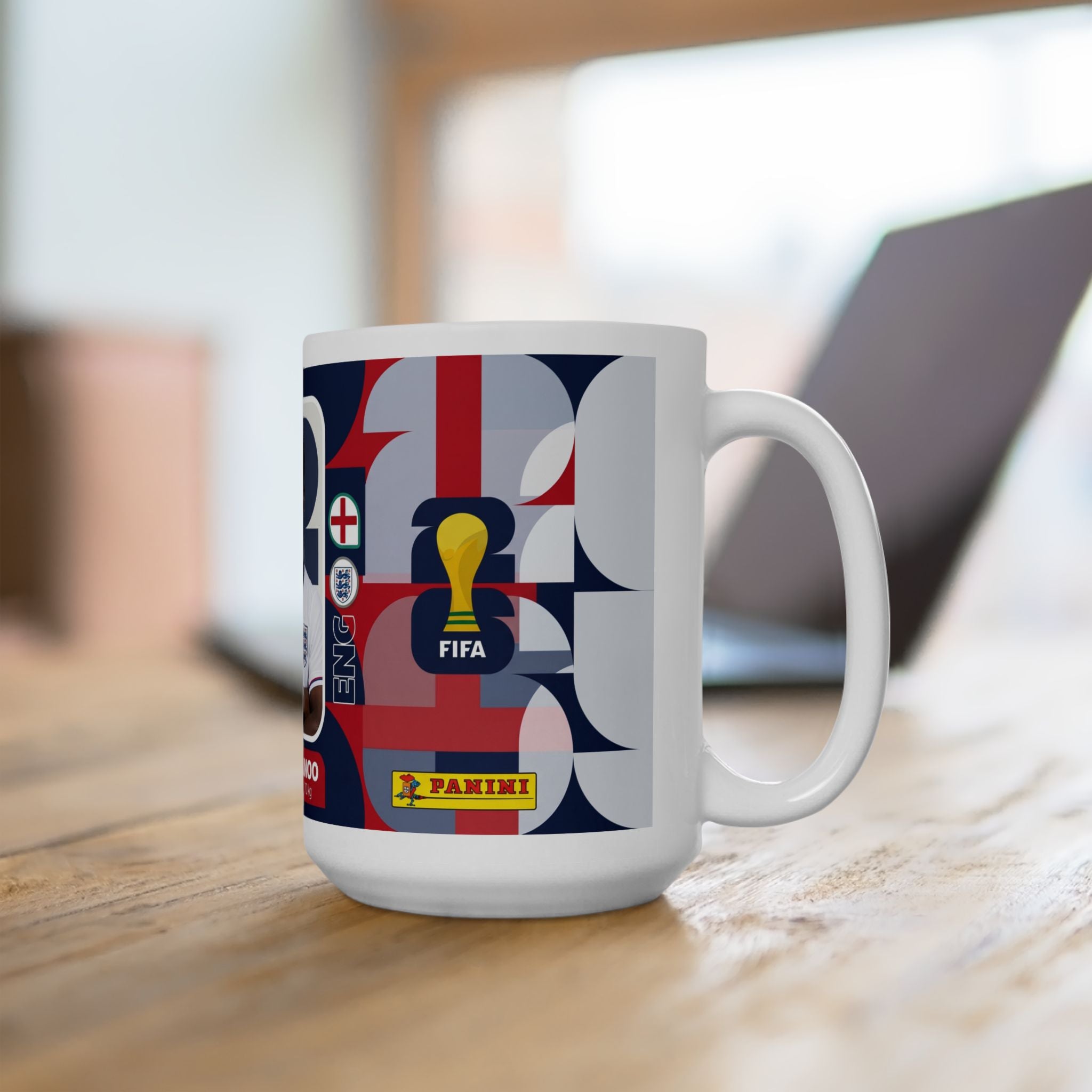 England Soccer Player KobbIe Mainoo Mug — Ceramic Coffee Cup (11oz/15oz), World Cup 2026 Mugs