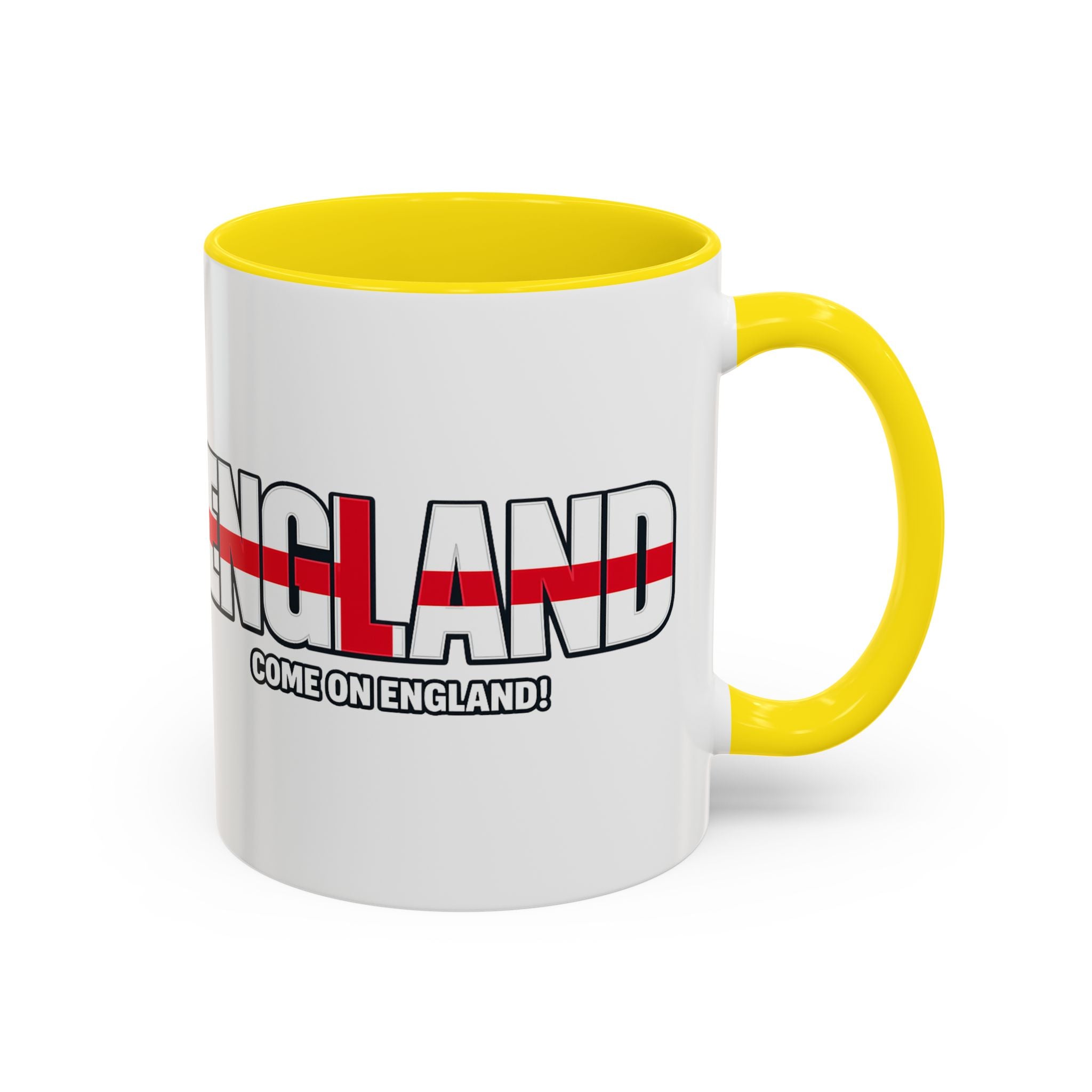 England Flag Typography Accent Coffee Mug | Come On England, World Cup 2026, Gift for Dad
