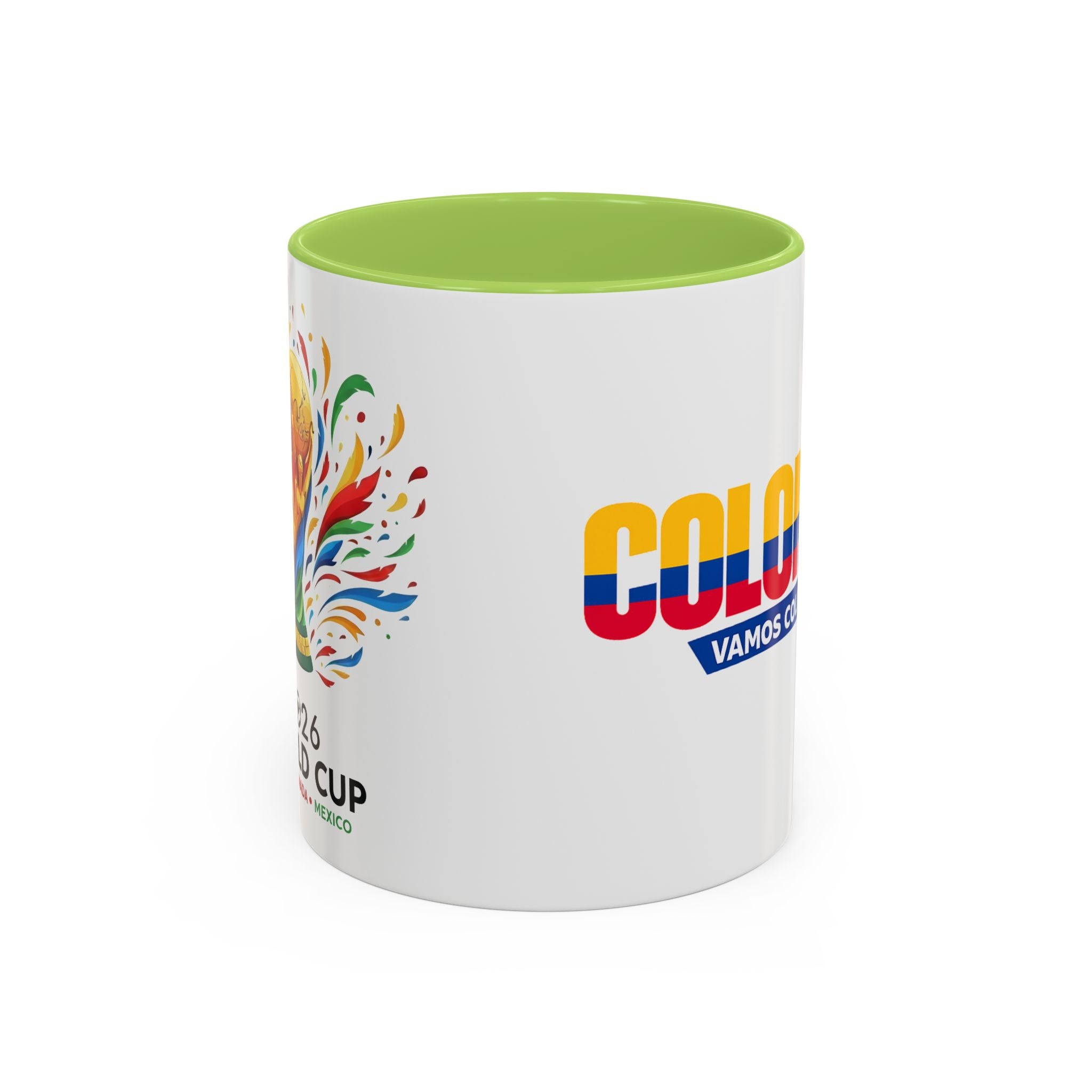 Colombia Vamos Colombia! Accent Coffee Mug | 11oz 15oz ceramic World Cup 2026, Soccer Gift