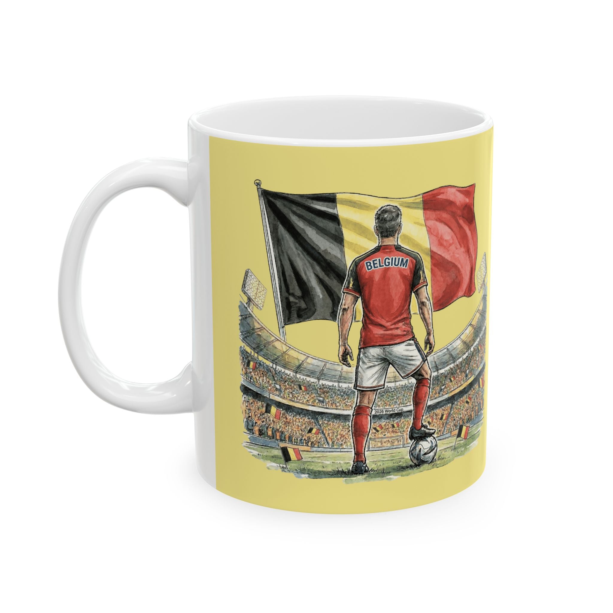 Belgium Ceramic Mug, World Cup 2026, Belgium Flag, Gift for Dad