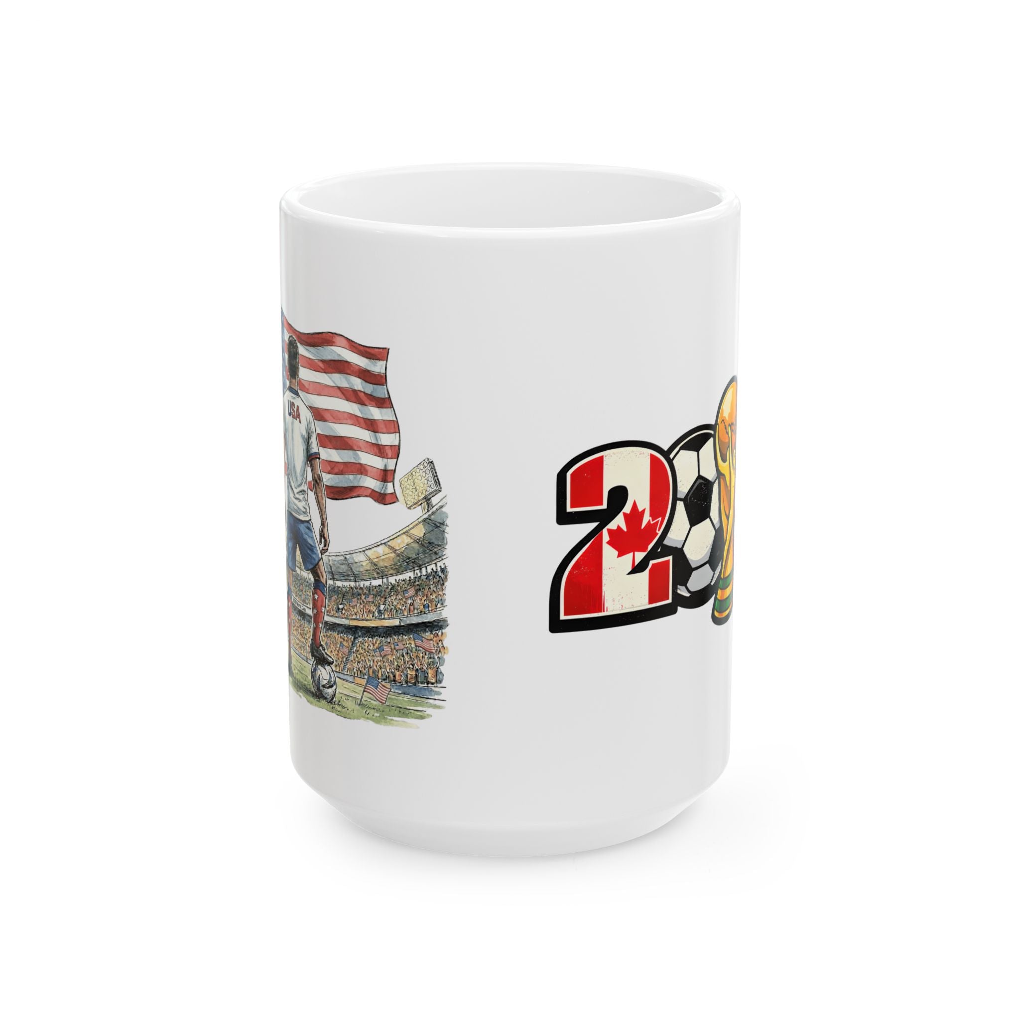 USA World Cup 2026 Mug, Ceramic Coffee Cup, USA Flag, Soccer Fan Gift