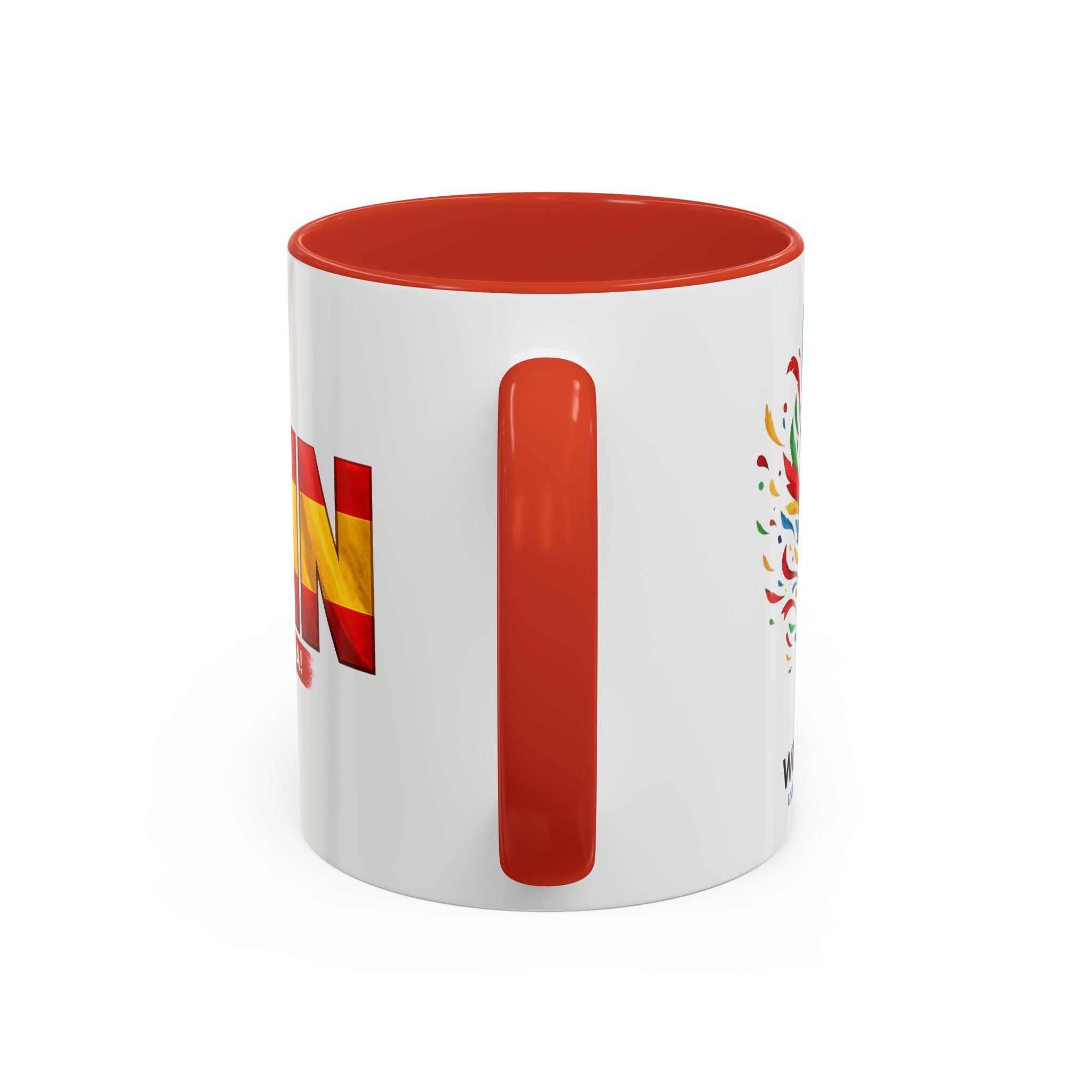 Spain Flag Word Mug | Accent Coffee Mug 11oz 15oz, Soccer World Cup 2026, Gift for Dad