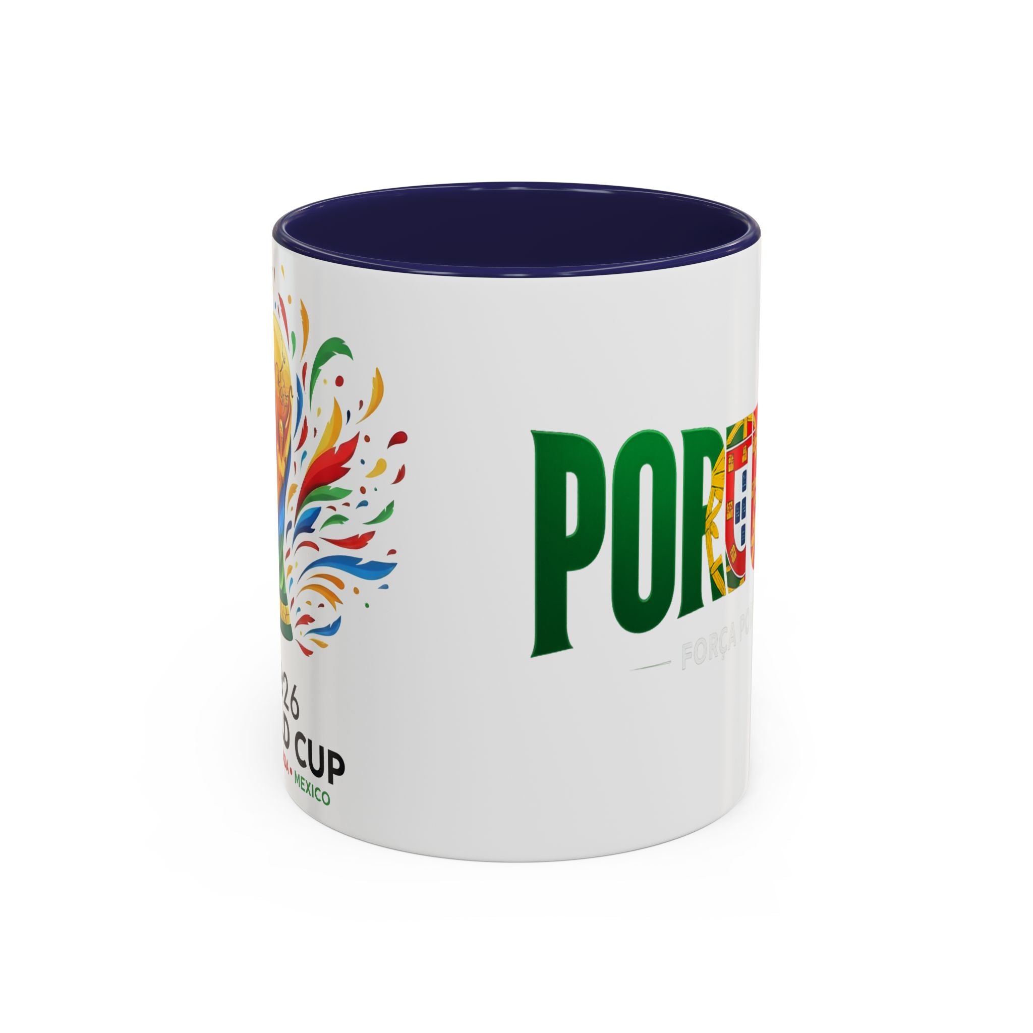 Portugal flag lettering Accent Coffee Mug | Portugal souvenir mug, Soccer World Cup 2026, Gift for Dad