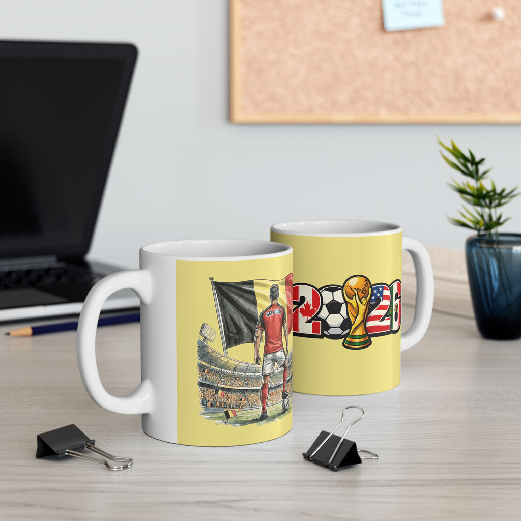 Belgium Ceramic Mug, World Cup 2026, Belgium Flag, Gift for Dad