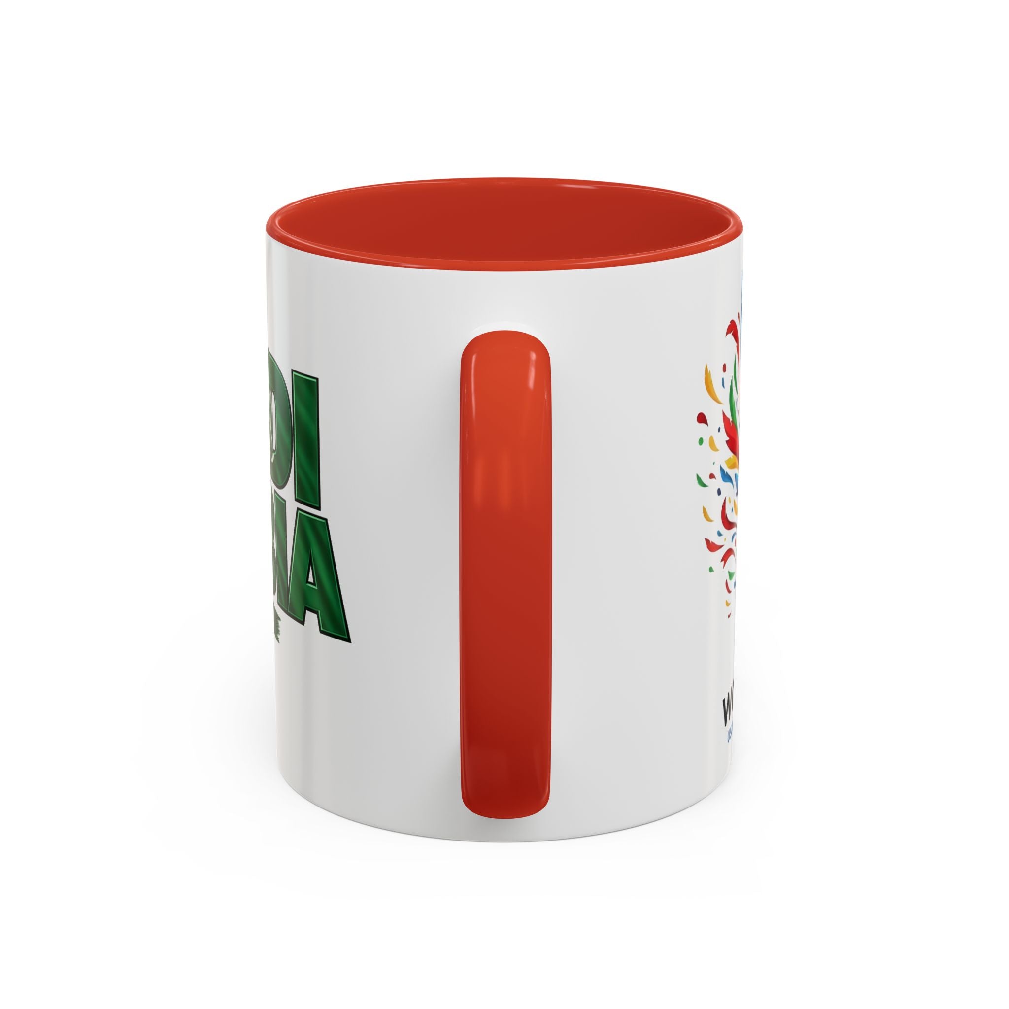 Saudi Arabia Typography Mug | Accent Coffee Mug, Green National Design, Soccer World Cup 2026, Gifts for Dad