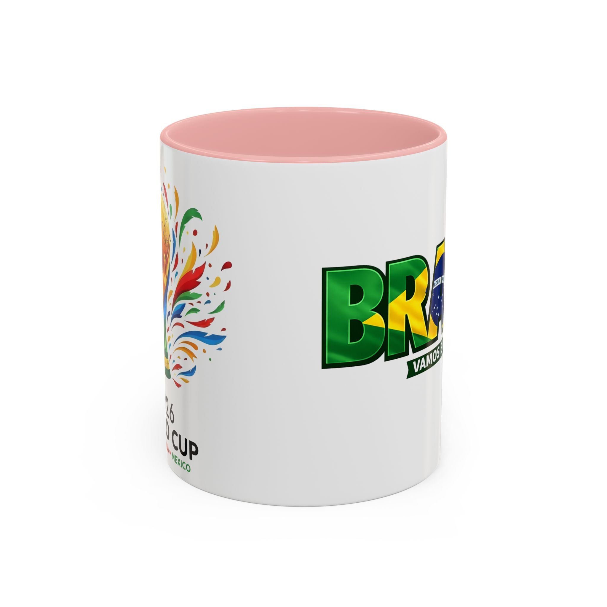 Brazil Vamos Brasil mug | Accent coffee mug, Brazil flag text design, Soccer World Cup 2026, Gifts for Dad