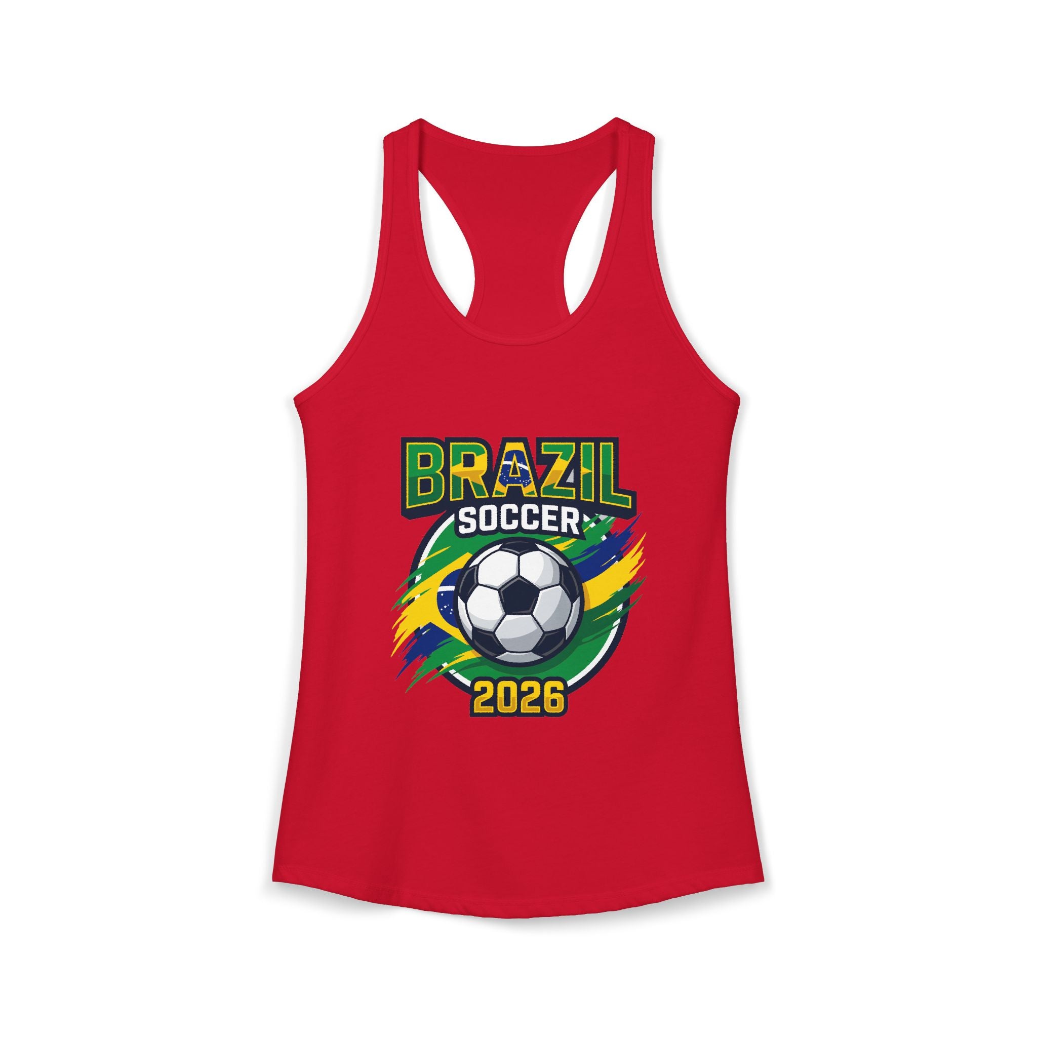 Brazil Women's Ideal Racerback Tank, Mother's Day Sale, World Cup 2026 Tank Top, Gift For Mom