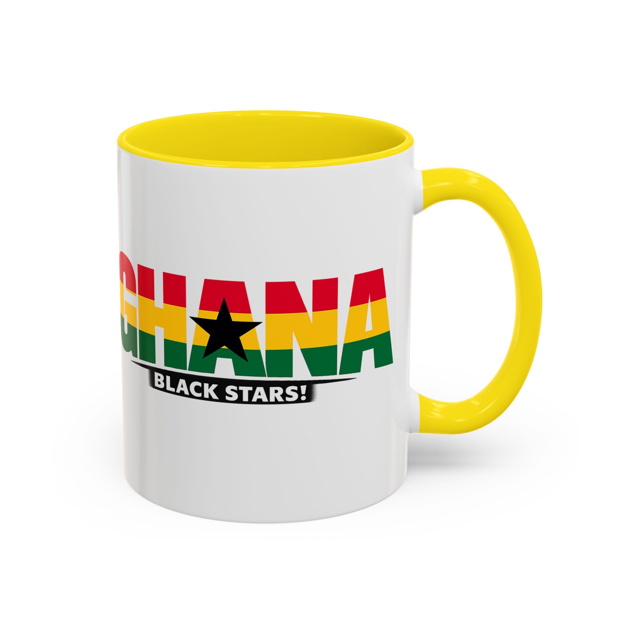 Ghana Black Stars flag stripe Accent Coffee Mug | 11oz 15oz, World Cup 2026, Gift for Dad