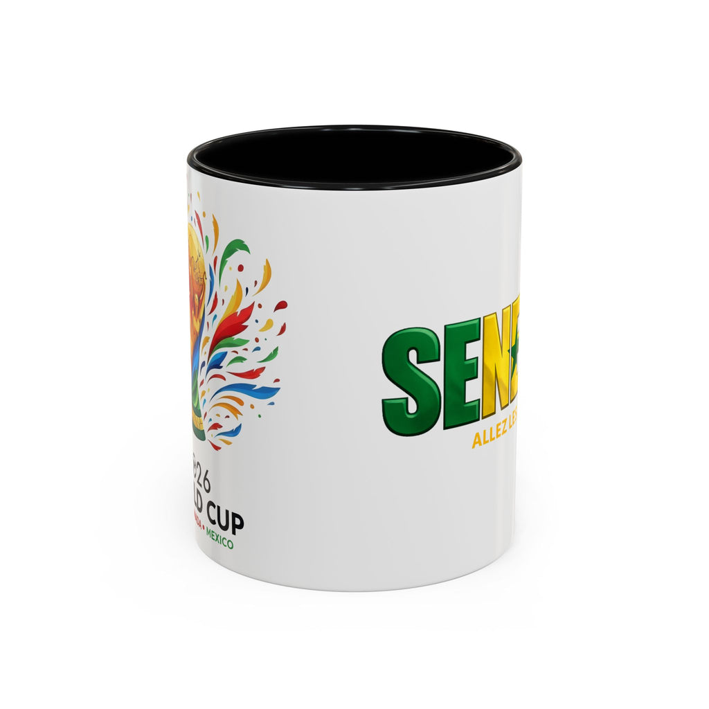Senegal flag text mug | Accent Coffee Mug 11oz 15oz, Soccer World Cup 2026, Gift for Dad