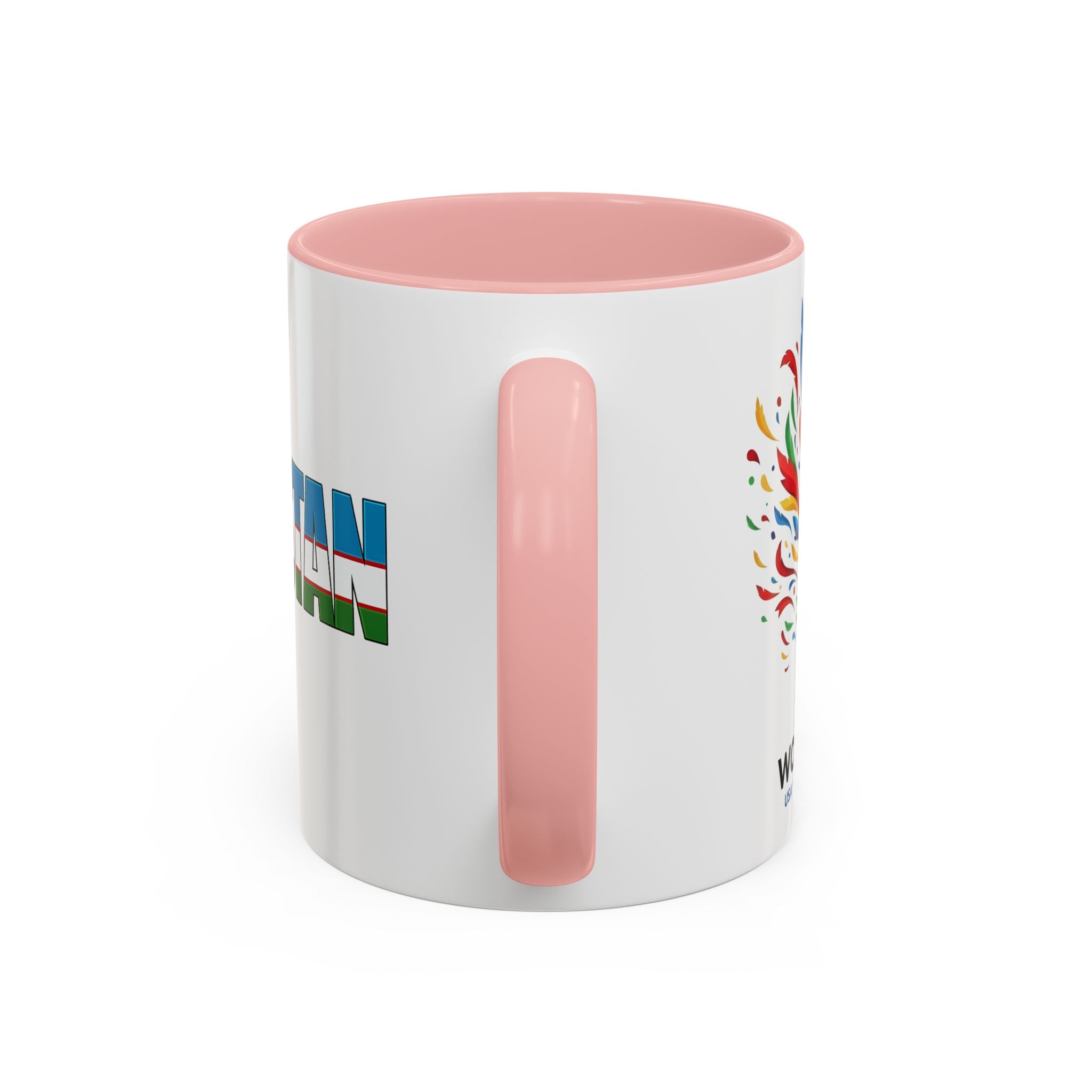 Uzbekistan Flag Typography Coffee Mug | Accent 11oz/15oz, Soccer World Cup 2026, Gift for Dad