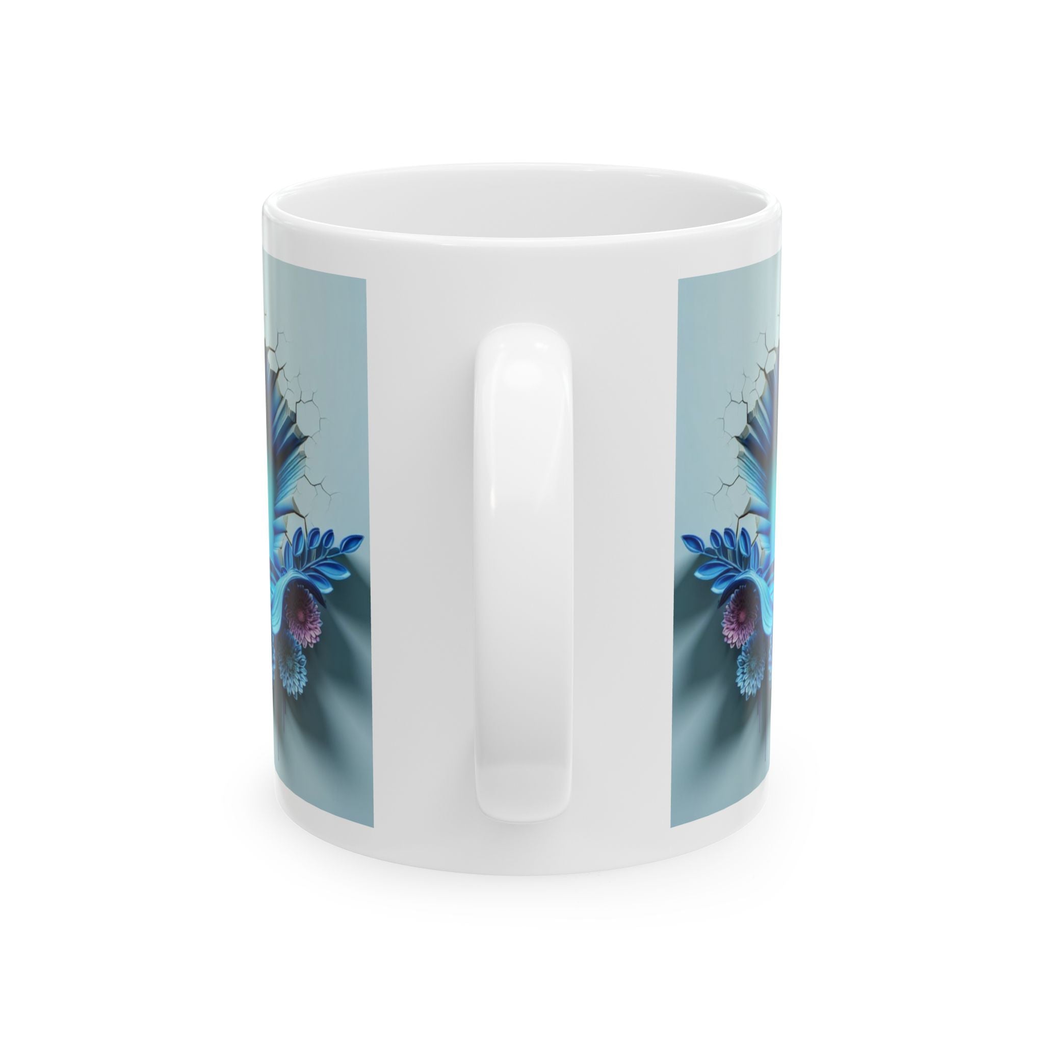 Abstract Heart Bloom Mug | Ceramic Coffee Cup, Mother's Day Sale