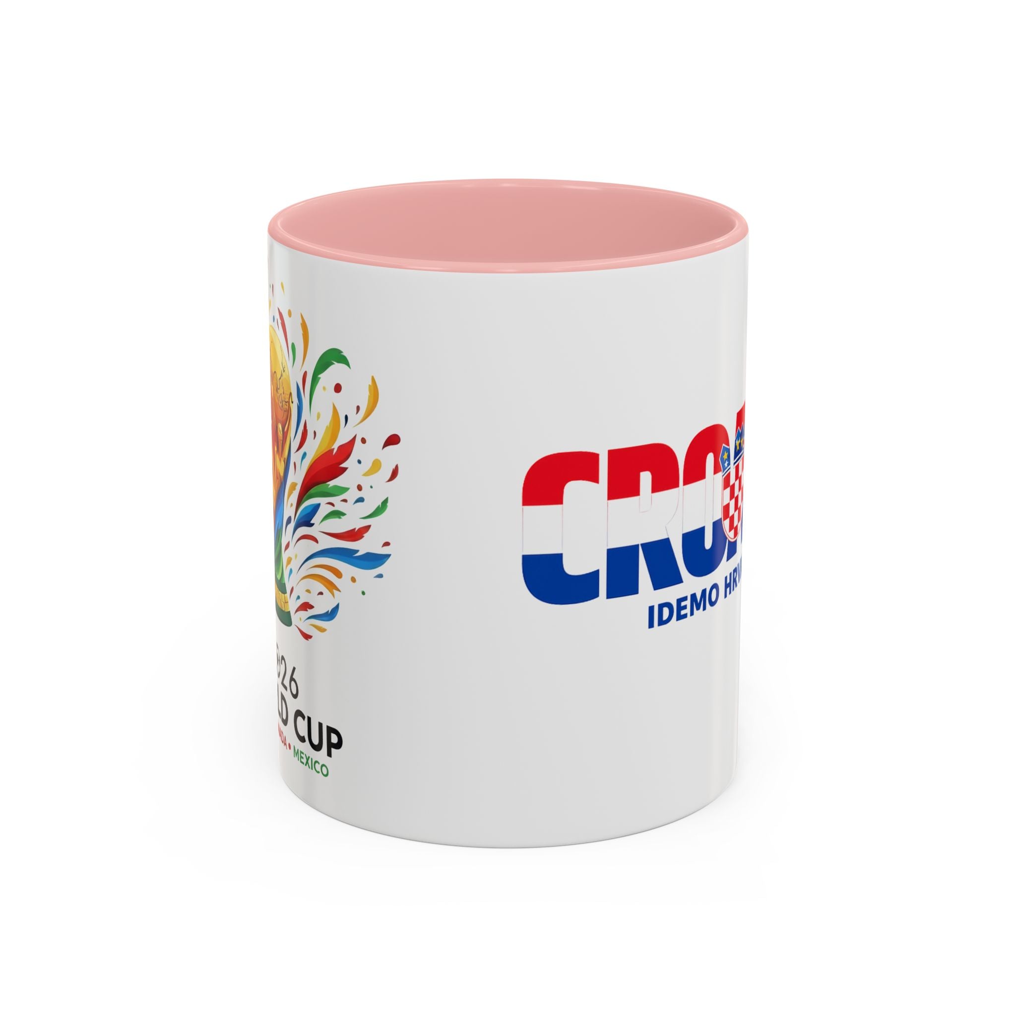 Croatia Flag Logo Accent Coffee Mug | Croatian Pride 11oz 15oz, World Cup 2026, Gifts for Dad
