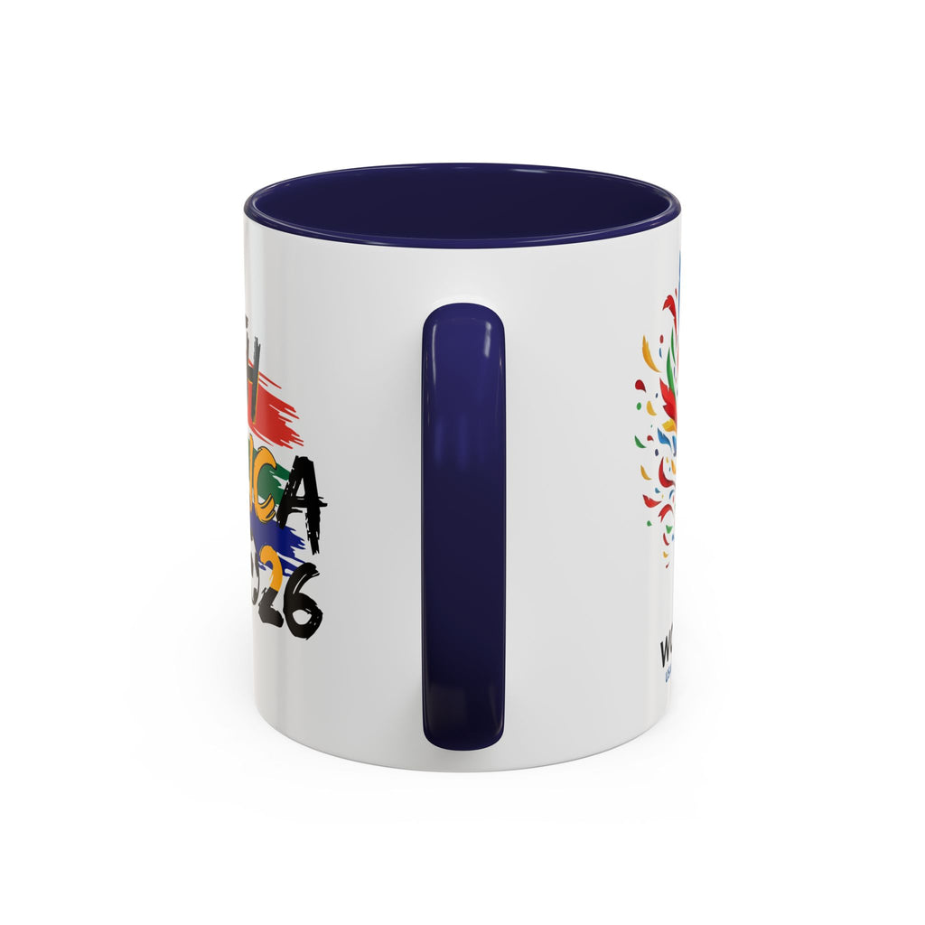 South Africa 2026 Soccer Flag Accent Coffee Mug | 11oz 15oz, Soccer World Cup 2026, Gift for Dad