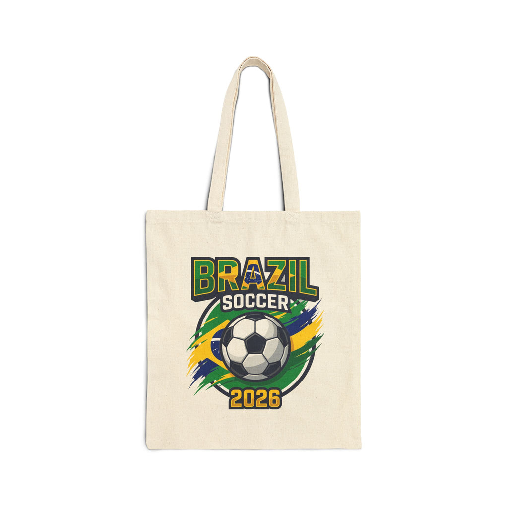 Brazil Soccer 2026 Tote Bag , World Cup Football Canvas Tote, Mother's Day Gift