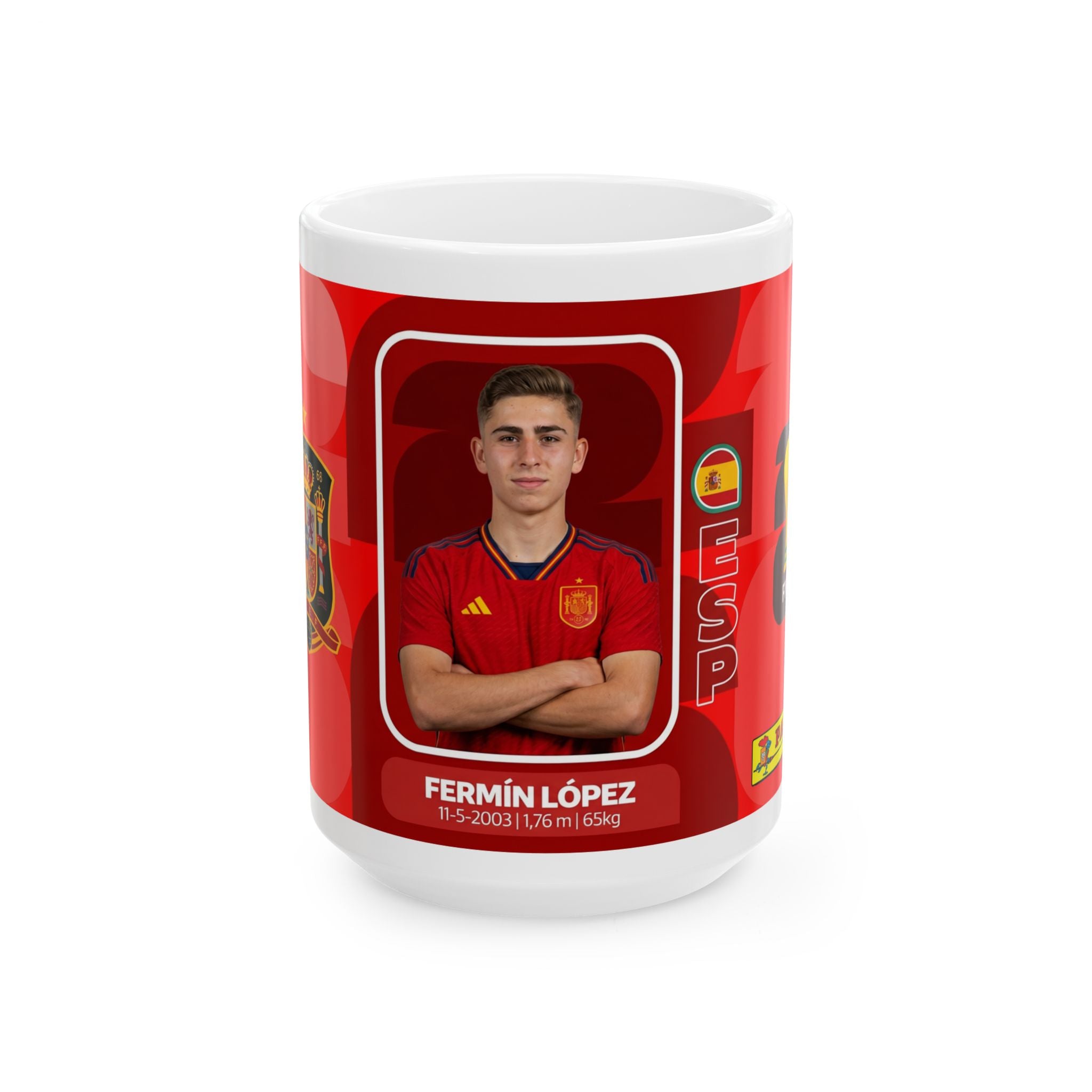 Spain Soccer Player Fermin Lopez Mug —  Ceramic Coffee Cup, World Cup 2026 Mugs
