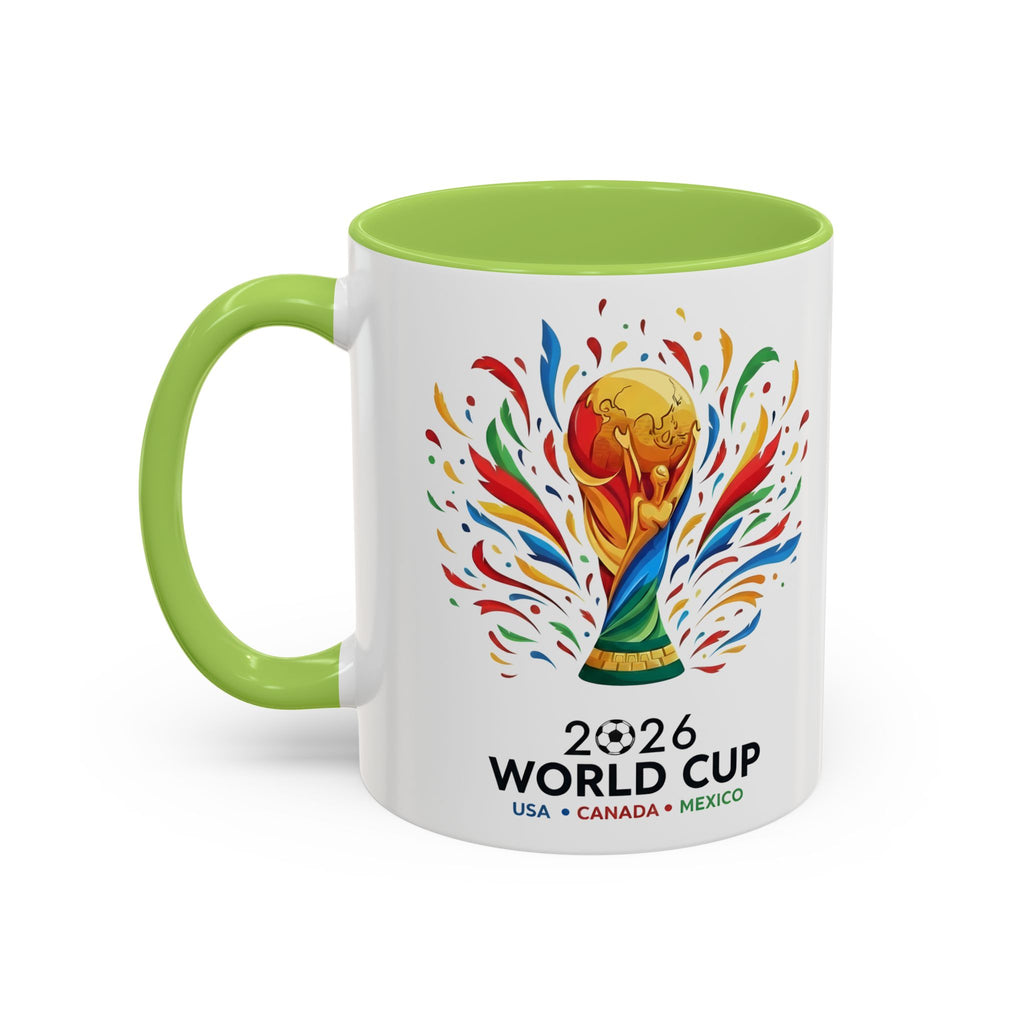 South Africa 2026 Soccer Flag Accent Coffee Mug | 11oz 15oz, Soccer World Cup 2026, Gift for Dad