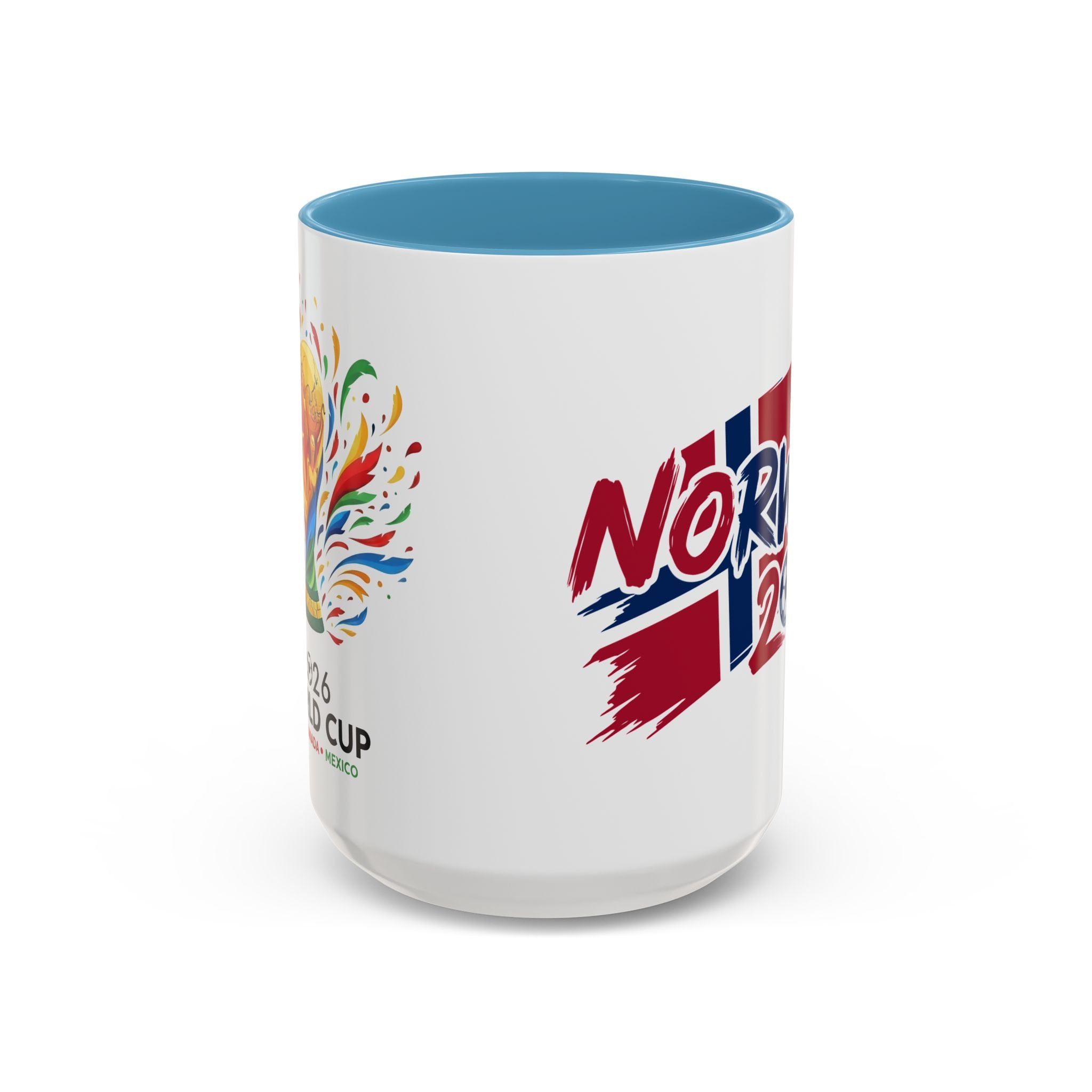 Norway 2026 Soccer Flag Accent Coffee Mug | 11oz 15oz, World Cup 2026, Gift for Dad