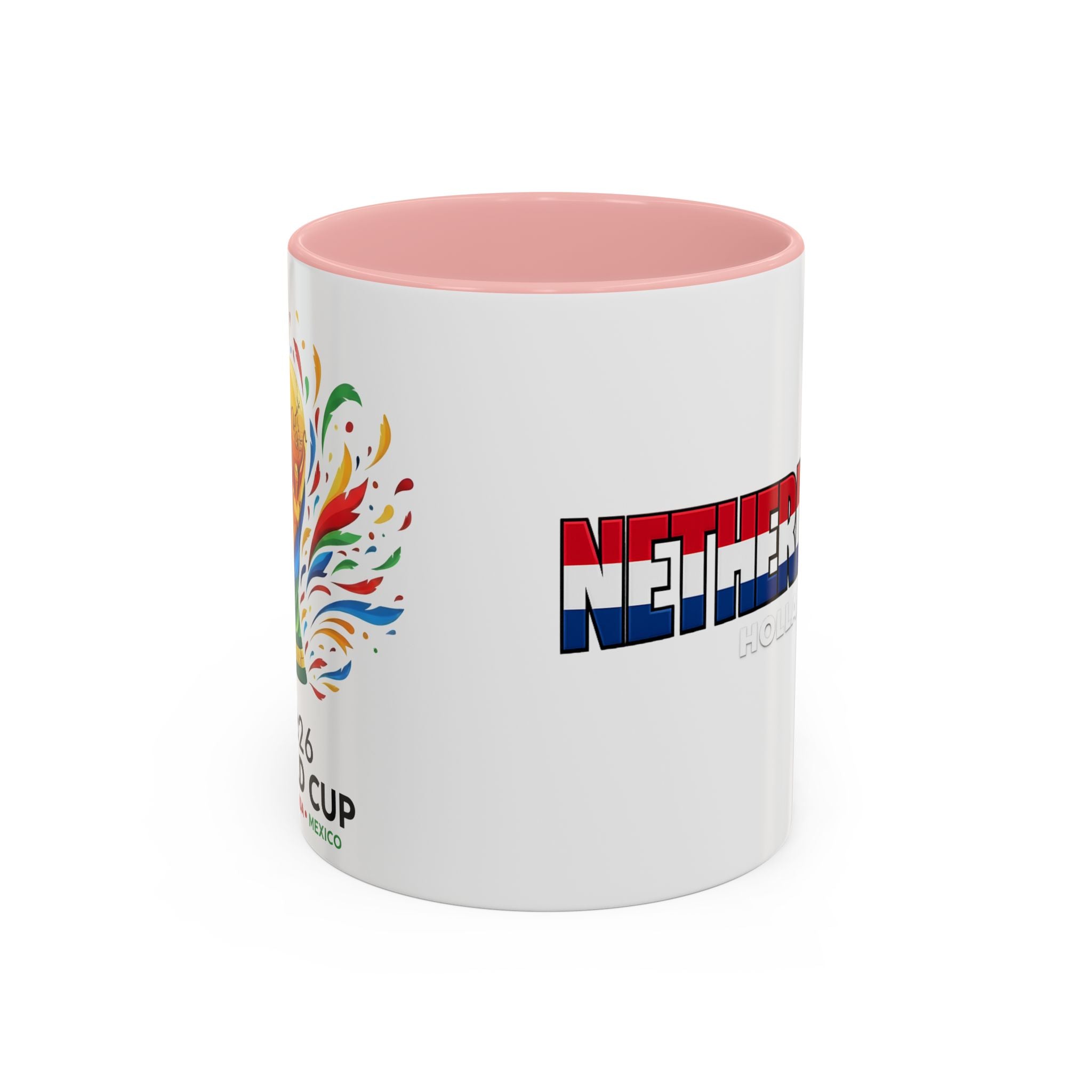 Netherlands Flag Text Coffee Mug | Accent 11oz 15oz, World Cup 2026, Gift for Dad