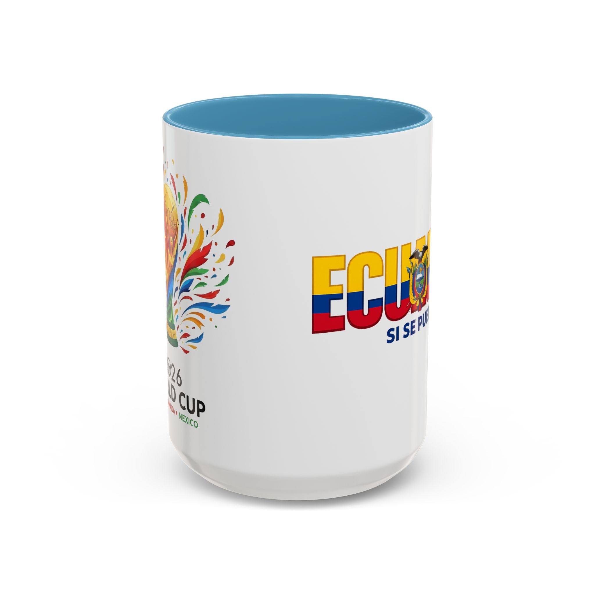 Ecuador Flag Text mug | Accent Coffee Mug (11/15oz), World Cup 2026, Gift for Dad, Father Day
