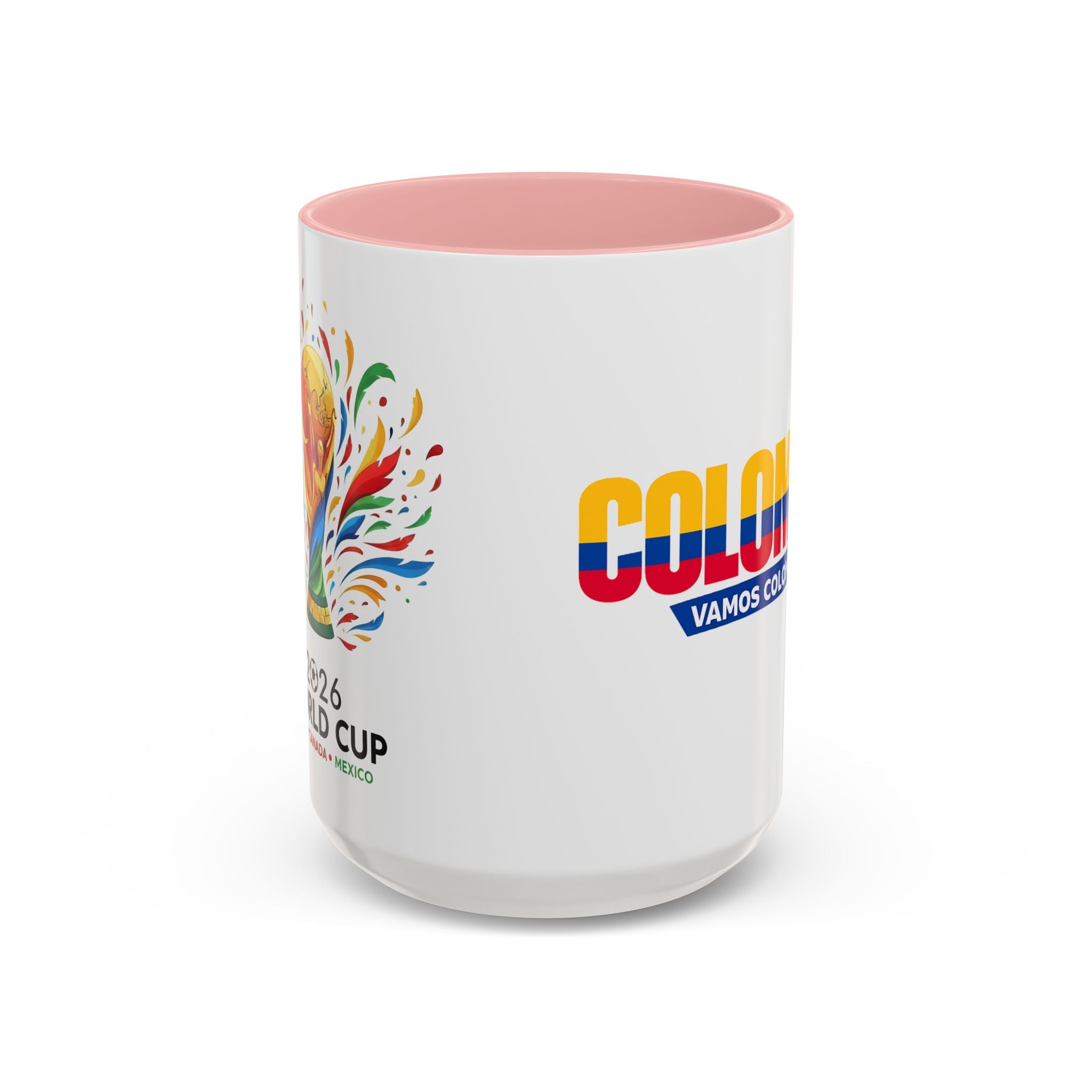 Colombia Vamos Colombia! Accent Coffee Mug | 11oz 15oz ceramic World Cup 2026, Soccer Gift