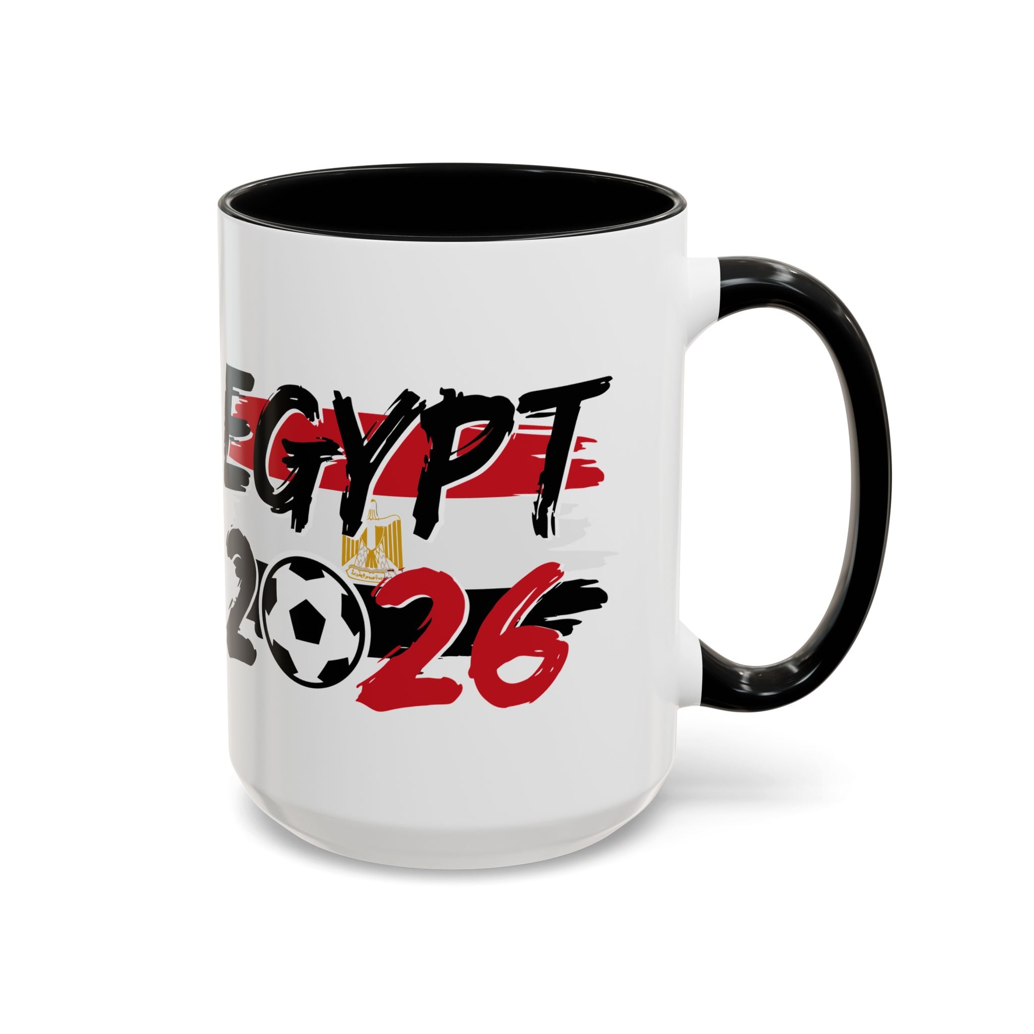 Egypt 2026 Soccer World Cup Accent Coffee Mug | Egypt 2026 Football Flag Design, Soccer World Cup 2026, Gift for Dad