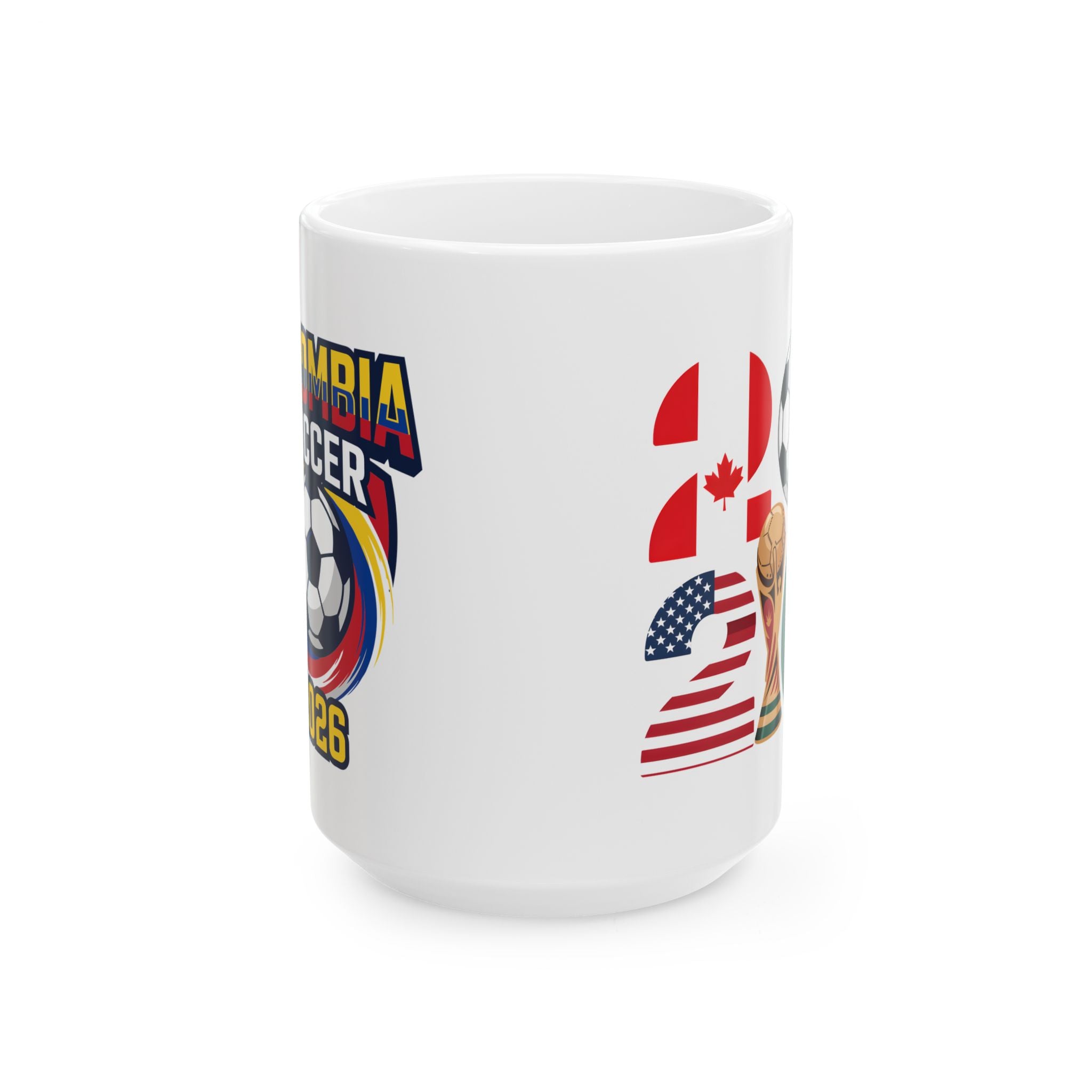 Colombia| Soccer Ball Flag Design,Coffee Mug 11oz or 15oz, World Cup 2026 Gift for Dad, Colombia Flag