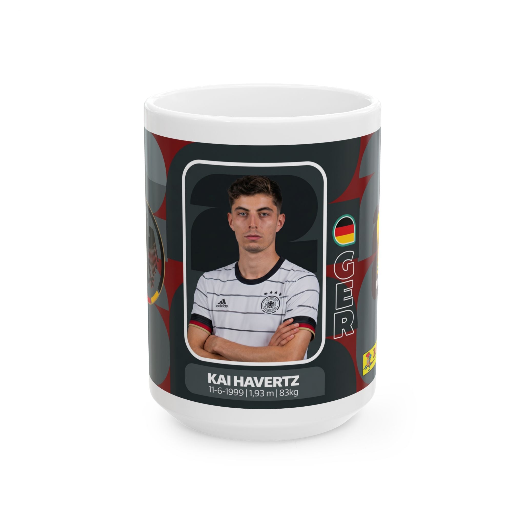 Germany Soccer Player Kai Havertz Mug — Ceramic Coffee Cup (11oz, 15oz), World Cup 2026 Mugs