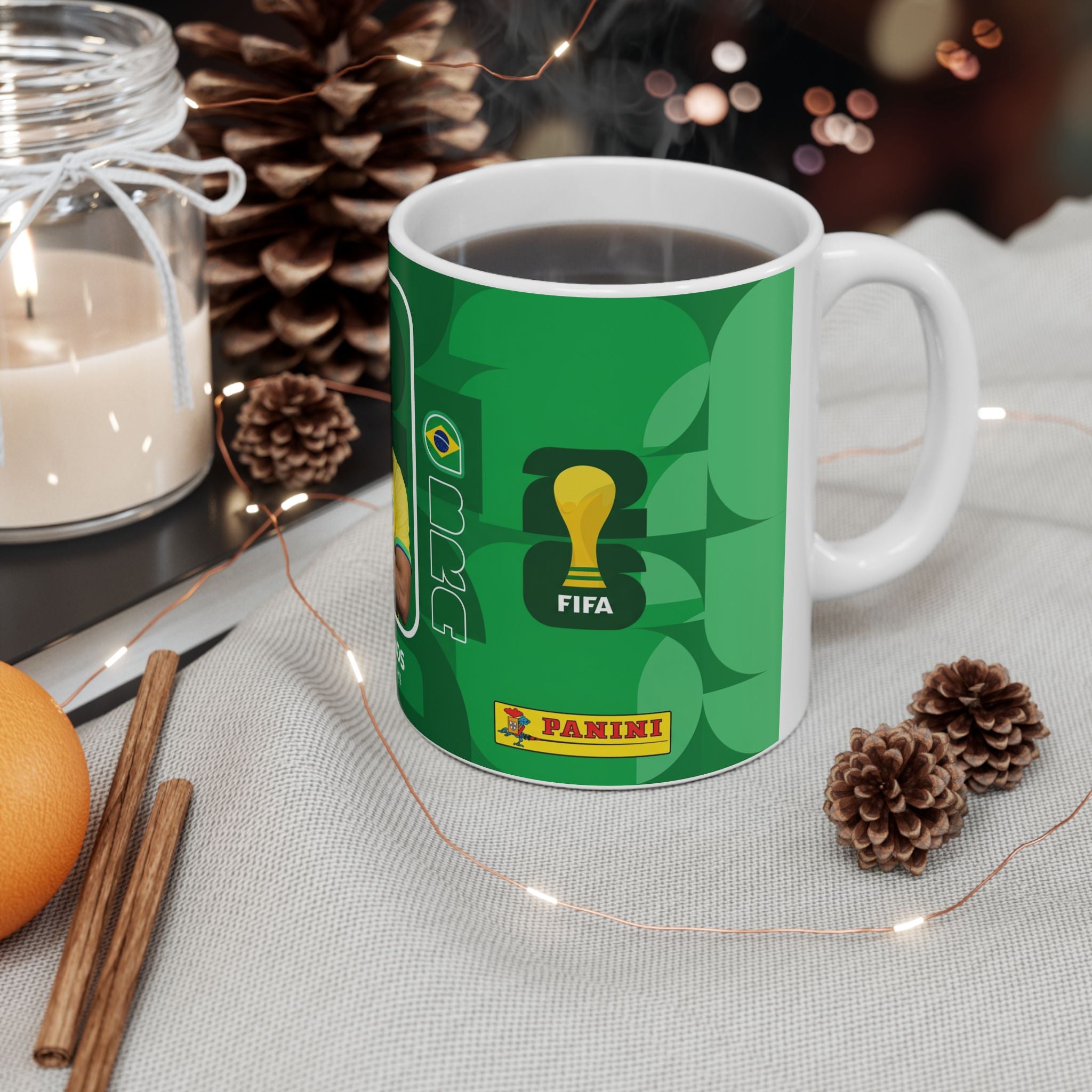 Brazil Soccer Player Marquinhos Ceramic Mug (11oz, 15oz), World Cup 2026 Mugs
