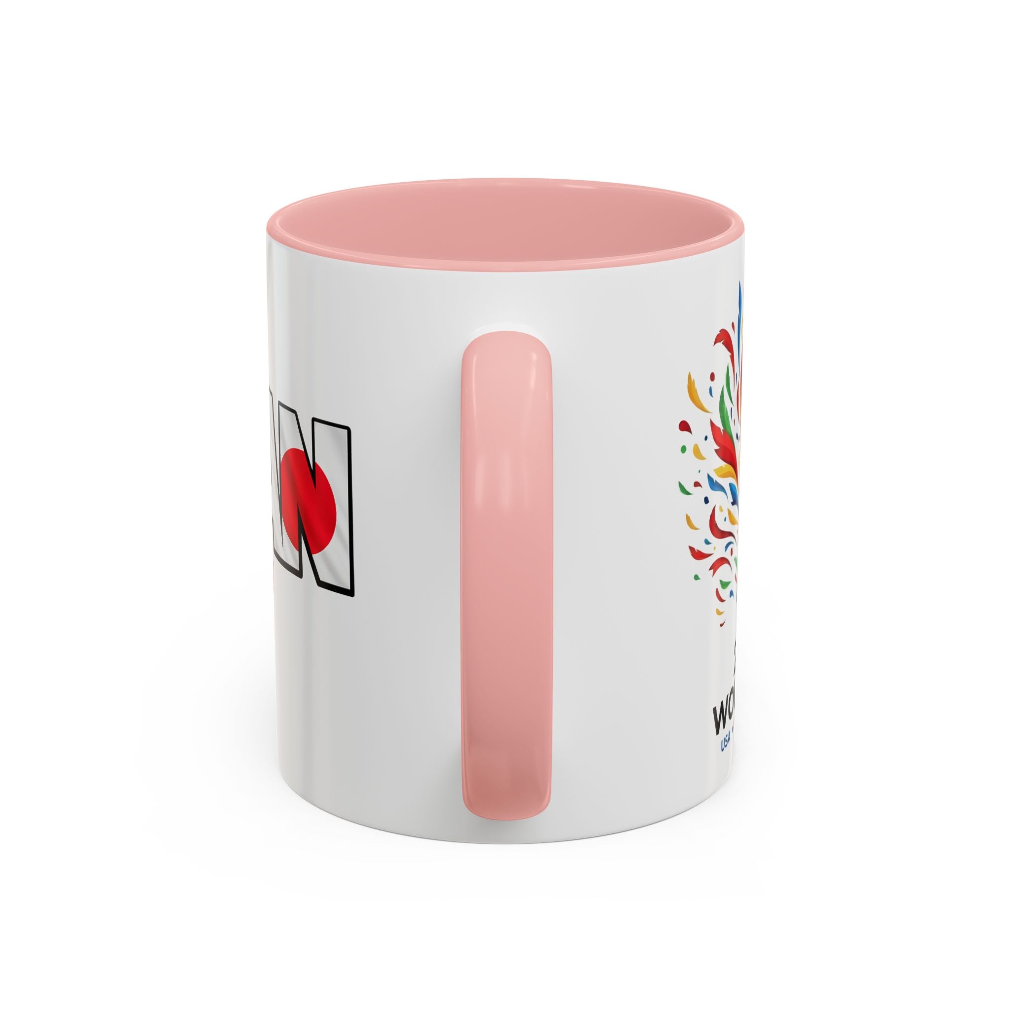Japan Nippon Text Accent Mug | Flag Lettering Coffee Cup, World Cup 2026, Gift for Dad