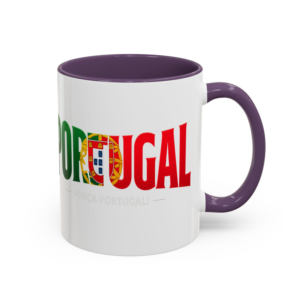 Portugal flag lettering Accent Coffee Mug | Portugal souvenir mug, Soccer World Cup 2026, Gift for Dad