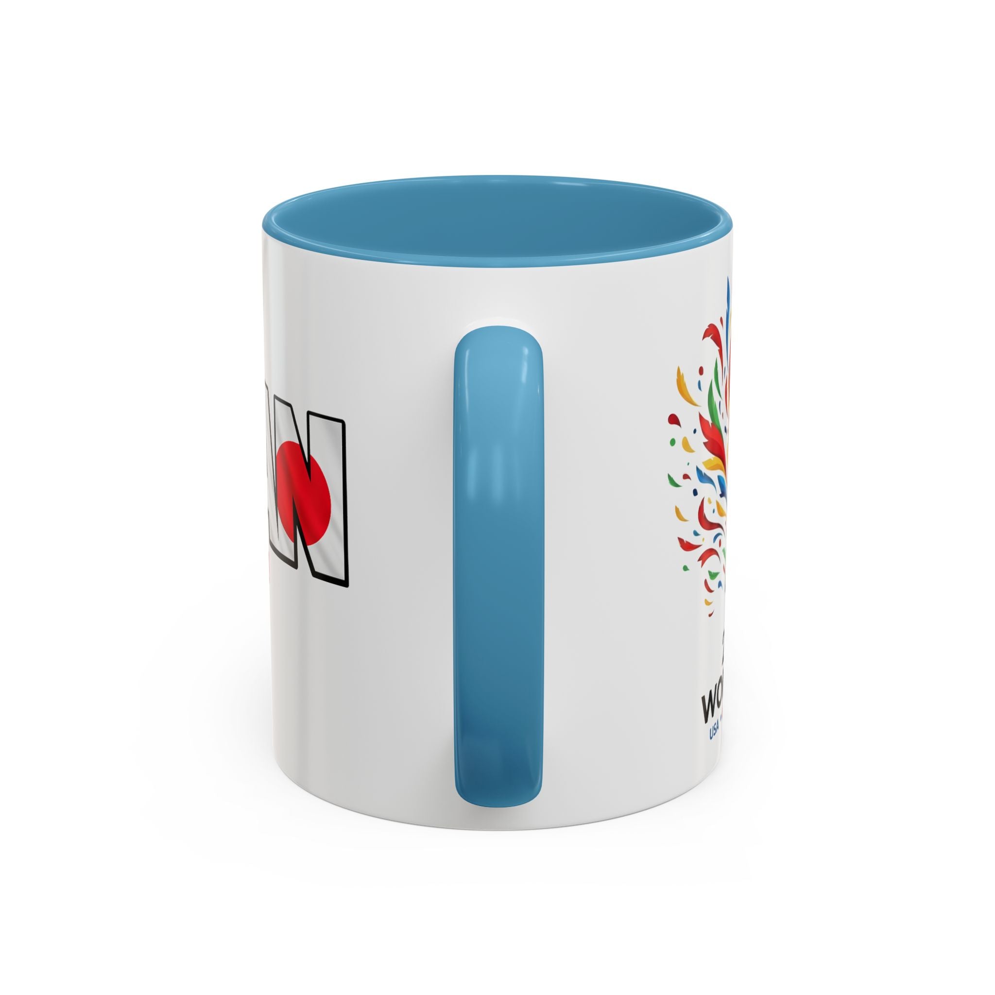Japan Nippon Text Accent Mug | Flag Lettering Coffee Cup, World Cup 2026, Gift for Dad
