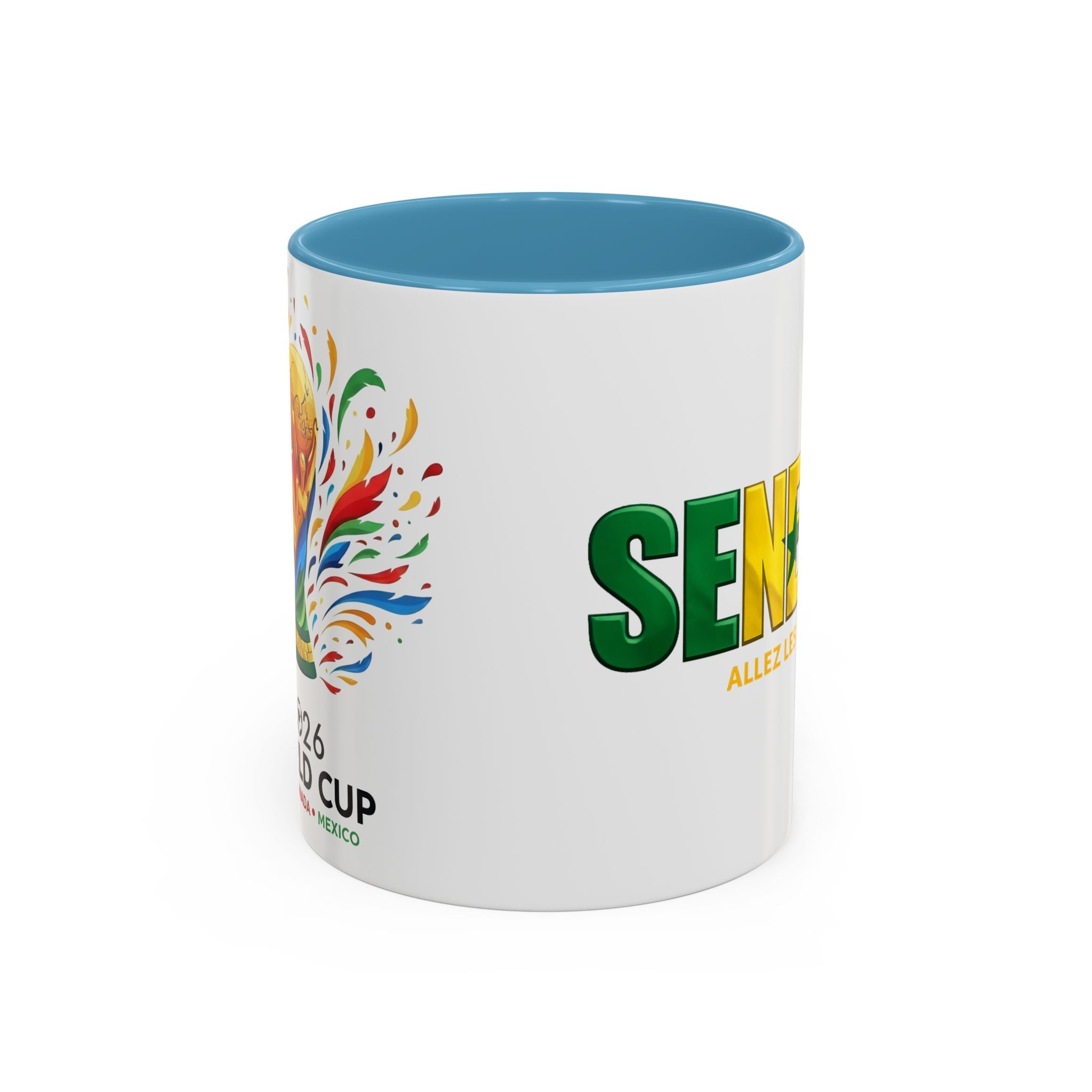Senegal flag text mug | Accent Coffee Mug 11oz 15oz, Soccer World Cup 2026, Gift for Dad