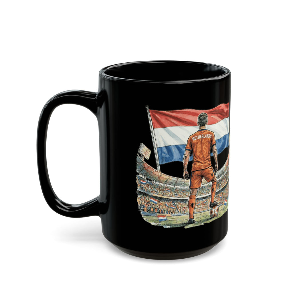 Netherlands World Cup 2026 Mug | Black Ceramic Coffee Cup, Gift For Dad