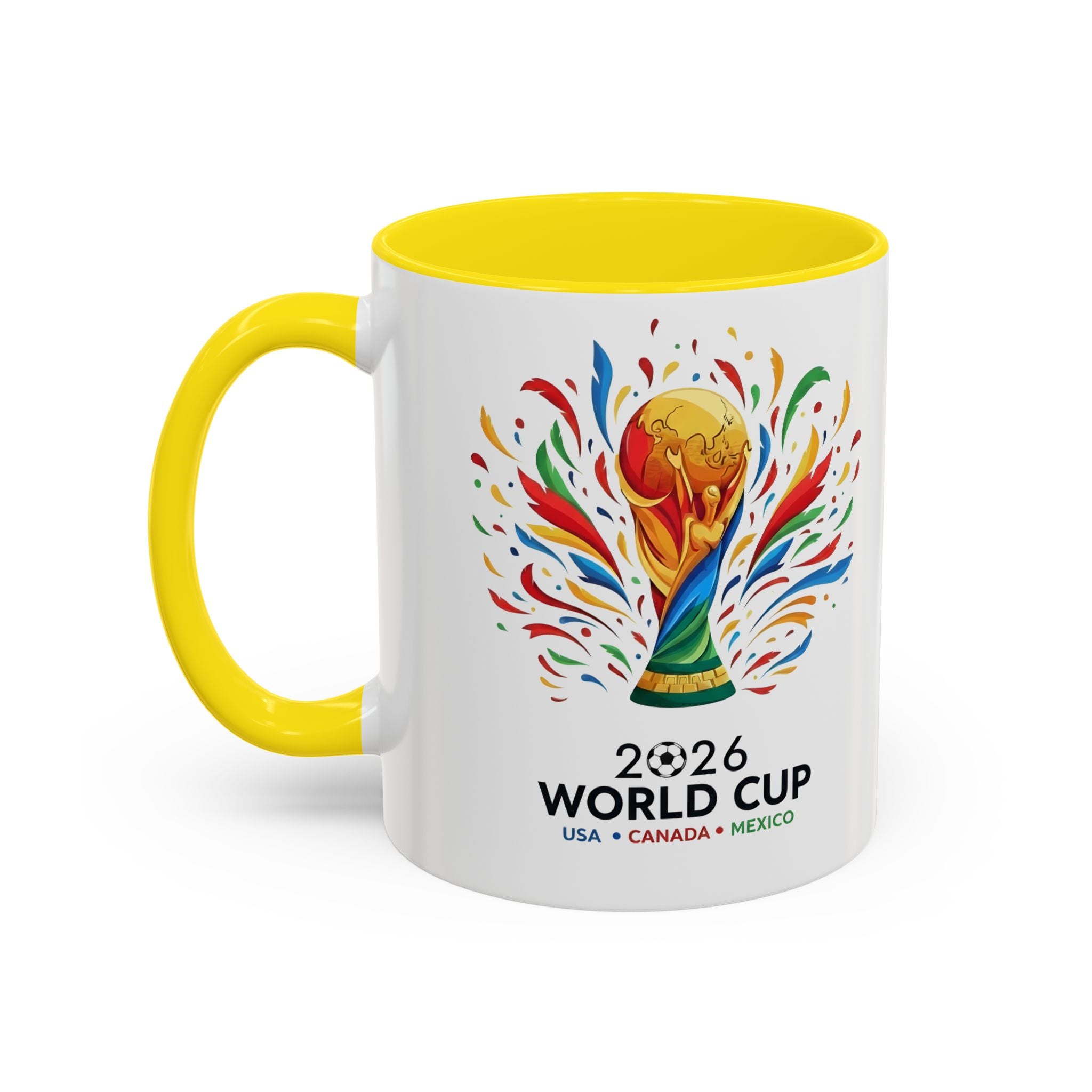 Curaçao 2026 Soccer Flag Accent Coffee Mug | 11oz 15oz,Soccer World Cup 2026, Gift For Dad
