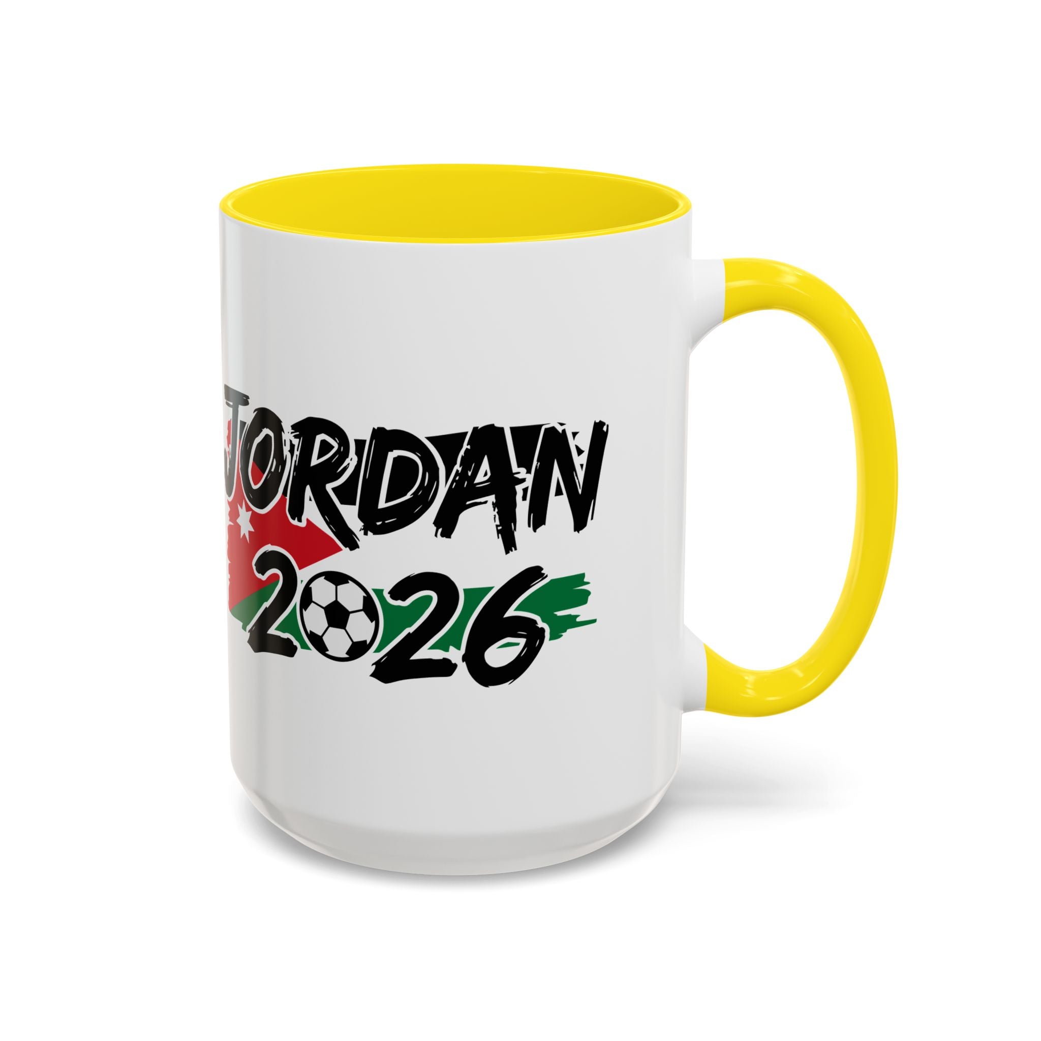 Jordan 2026 Soccer Logo Mug | Accent Coffee Mug 11oz 15oz, World Cup 2026, Gift for Dad