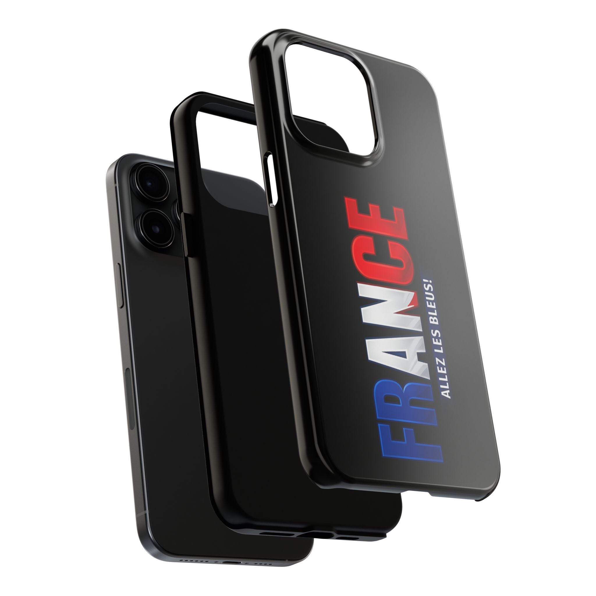 France tricolor vertical text Phone Case | Allez Les Bleus!, Cuctom Protective, Glossy Tough Cases, World Cup 2026