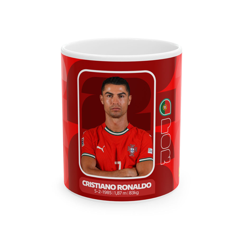 Cristiano Ronaldo Portugal Soccer Mug — Ceramic Coffee Cup (11oz/15oz), World Cup 2026 Mugs