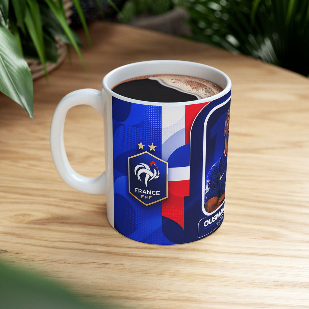 France Soccer Player Dembele Mug — National Team Ceramic Coffee Cup, World Cup 2026 Mugs