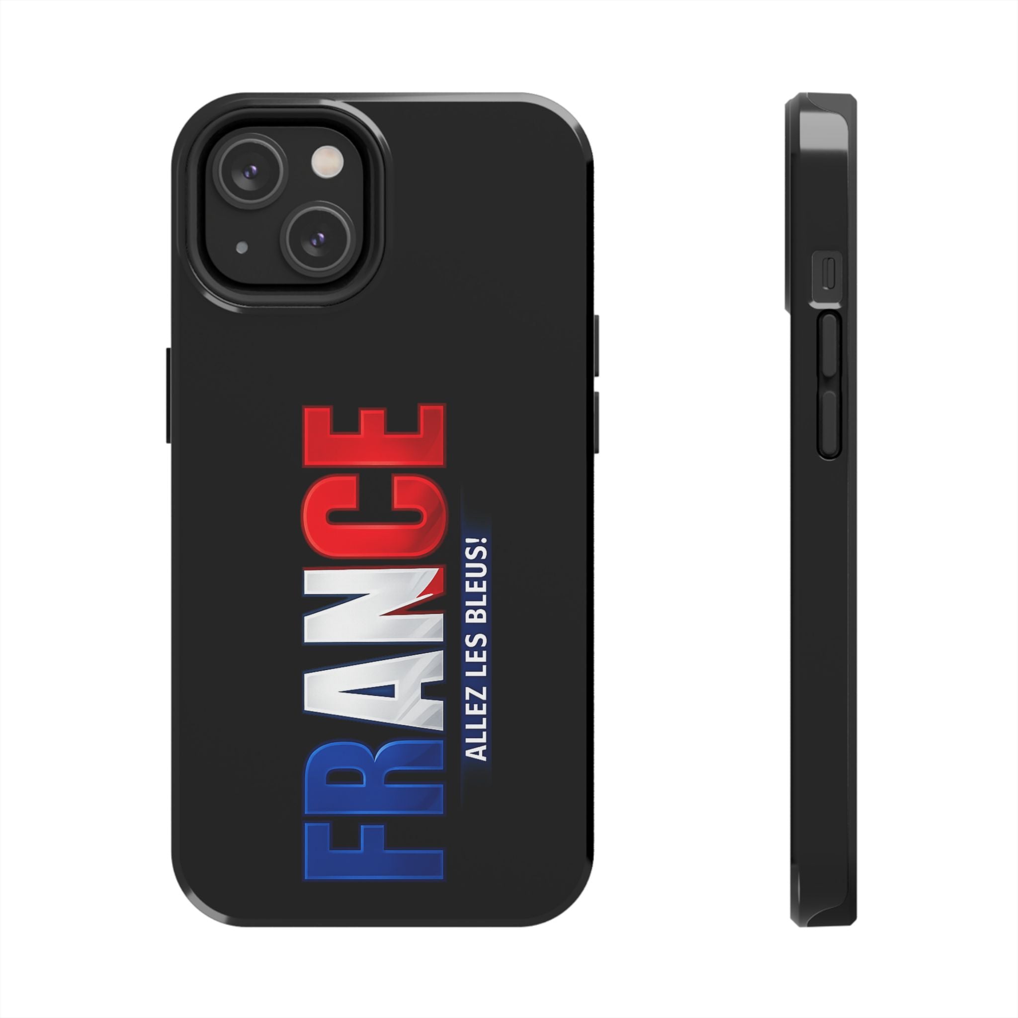 France tricolor vertical text Phone Case | Allez Les Bleus!, Cuctom Protective, Glossy Tough Cases, World Cup 2026